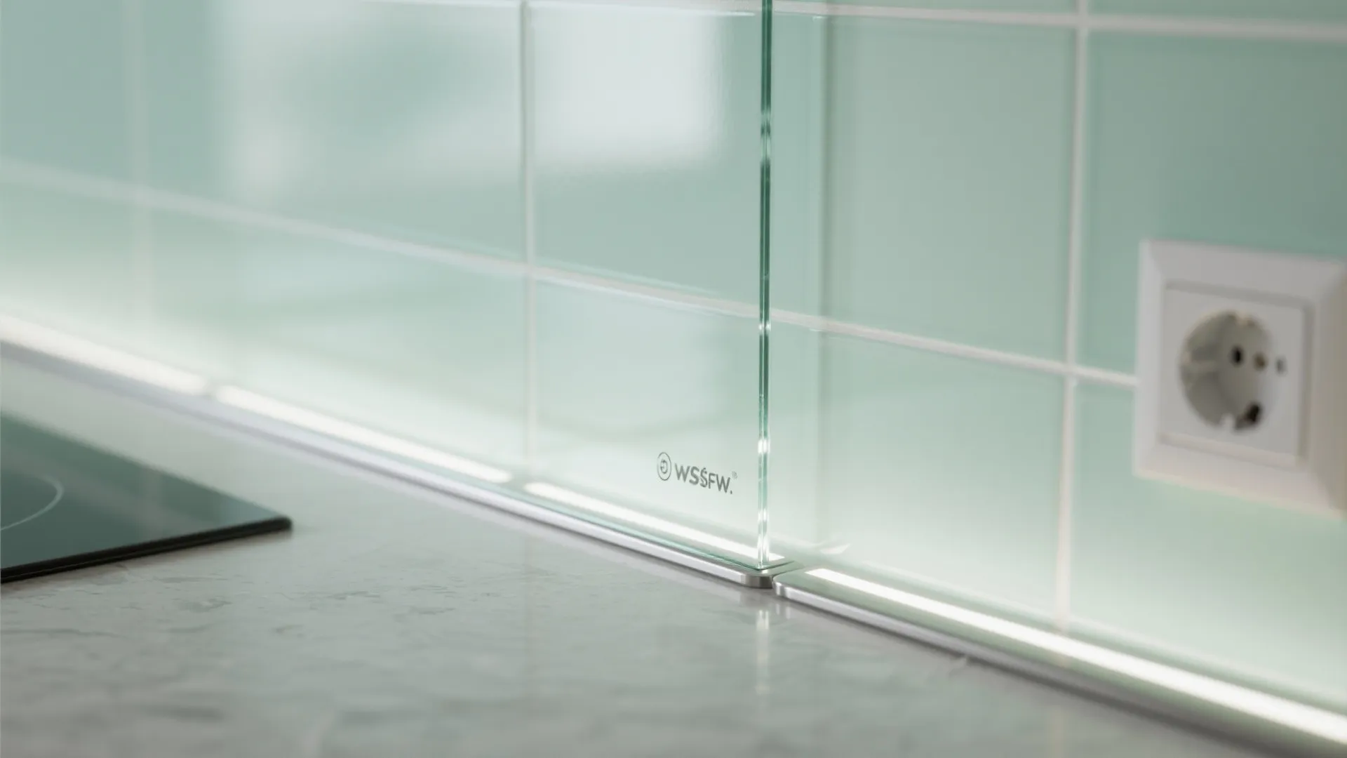 Glass Backsplash and Light Bouncing in the Kitchen