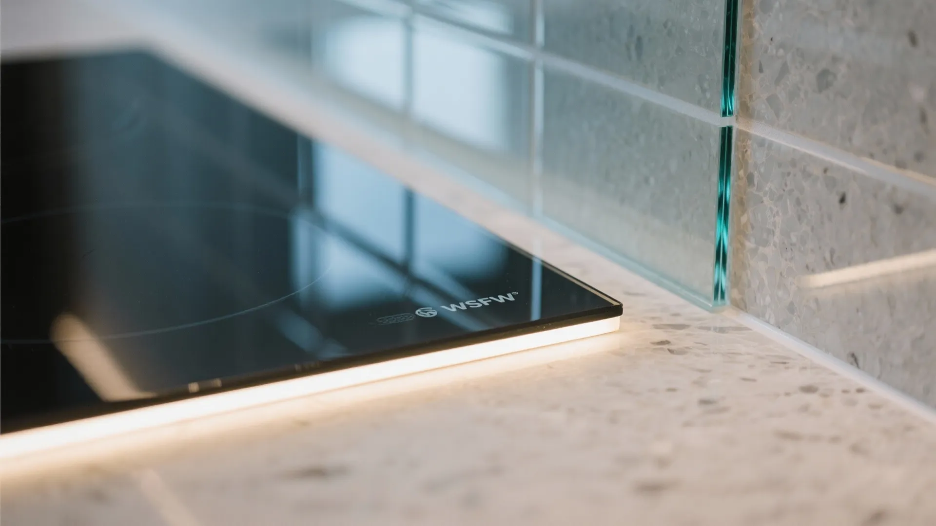 Glass Backsplash for Light and Depth