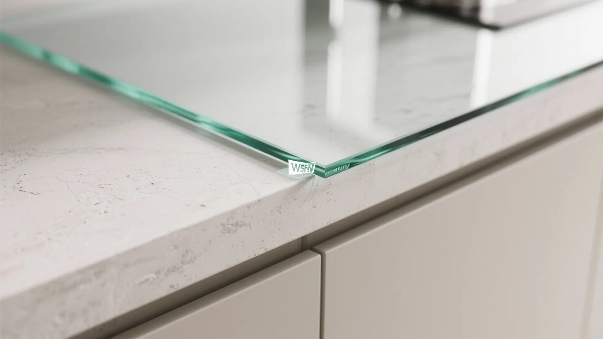 Transparent backsplashes for depth