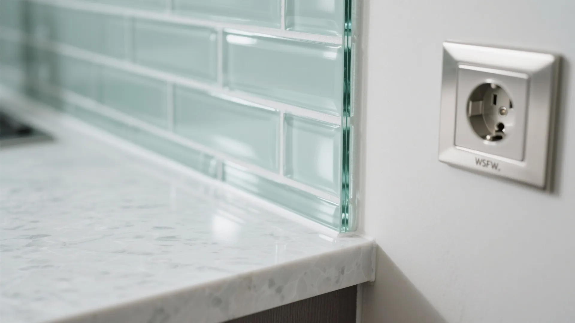 Glass backsplash for a brighter, focused cook zone