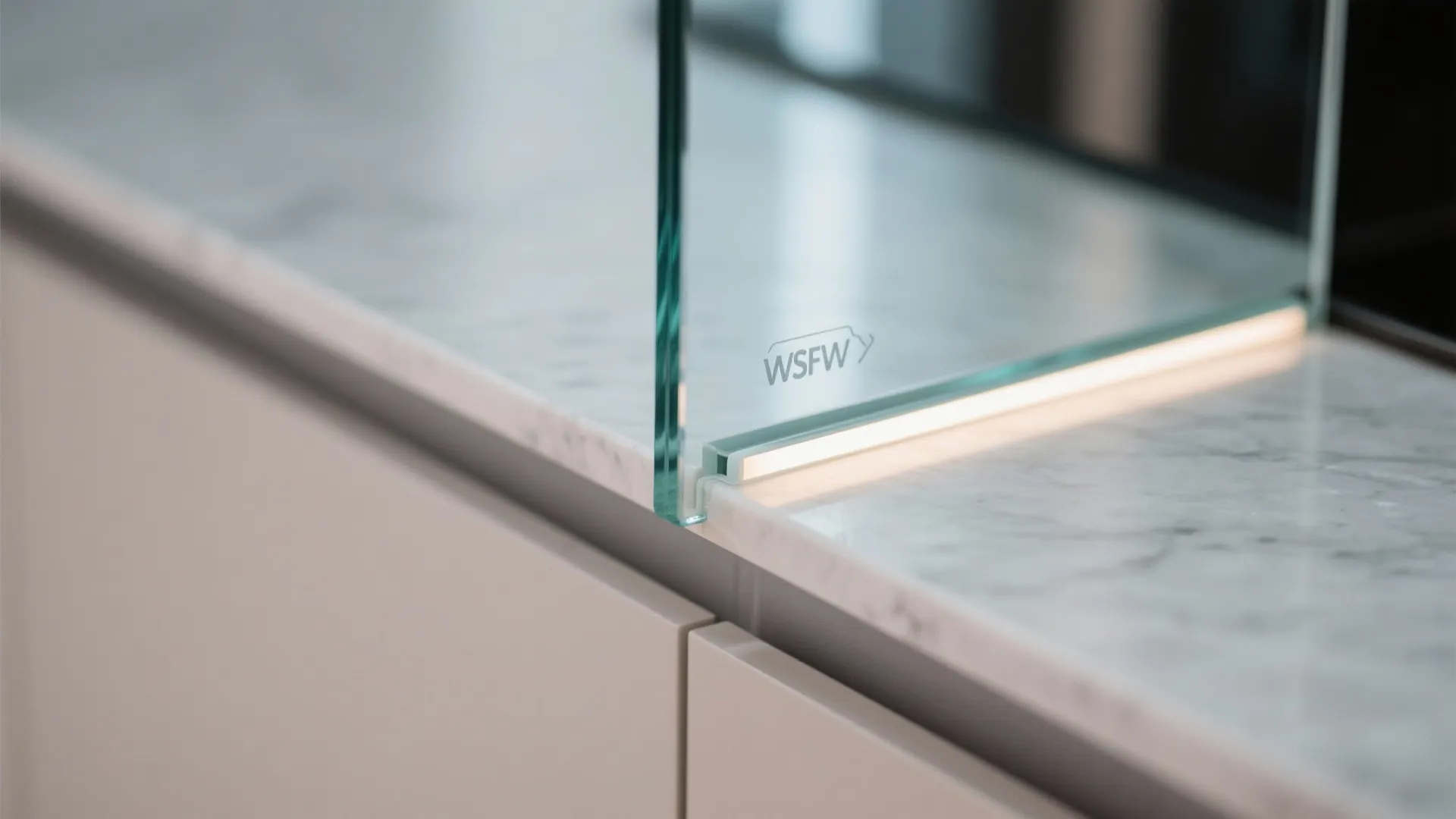 Glass Backsplash for Light and Depth