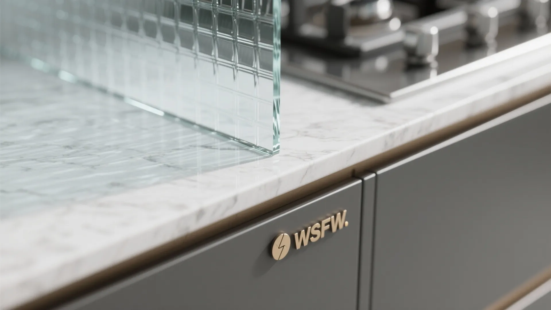 Glass Backsplash for Light and Depth