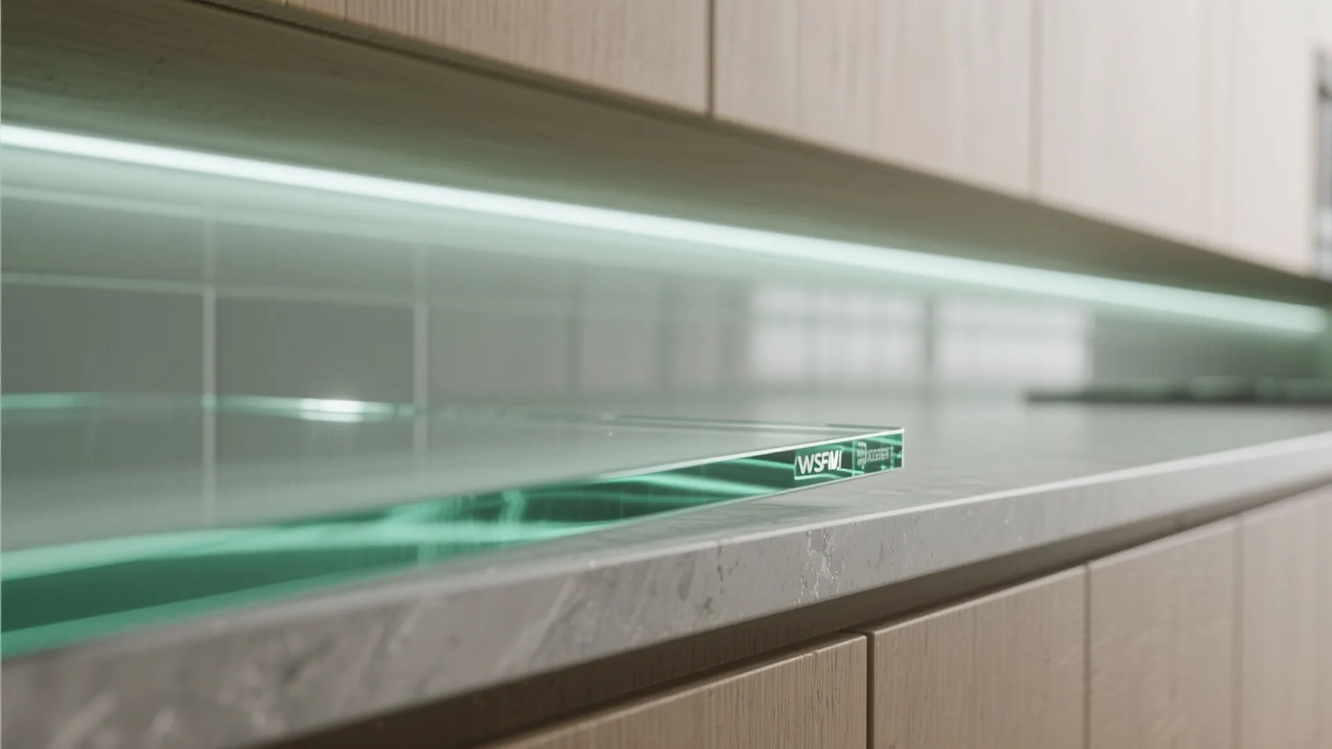 Glass Backsplash for Light and Depth