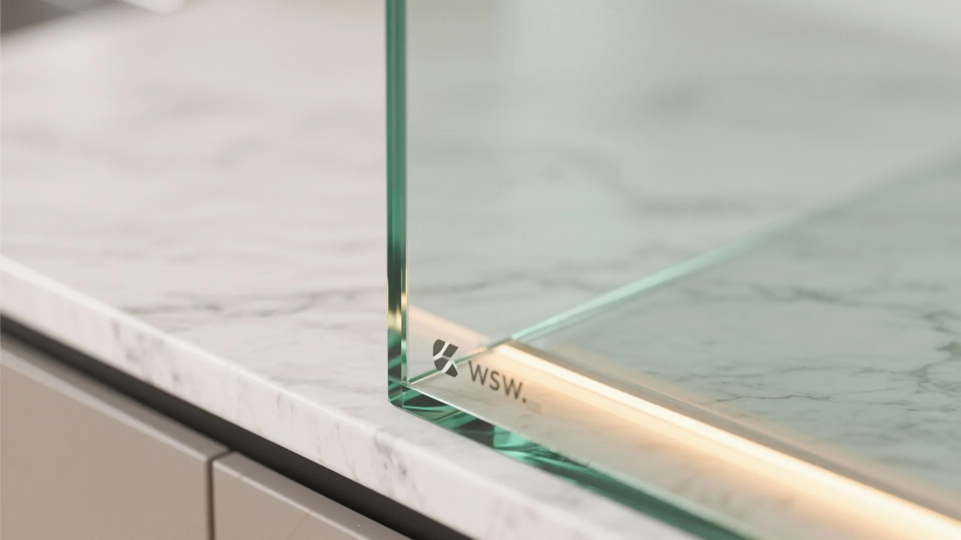 Clear backsplash for brighter space