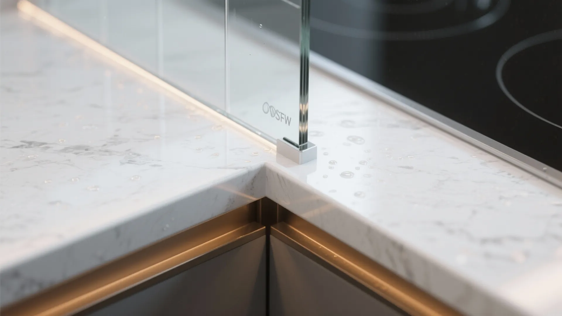 Glass Backsplash for Light and Depth