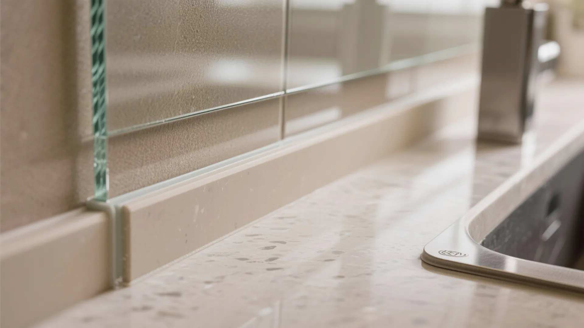 Glass Backsplash for Light and Depth