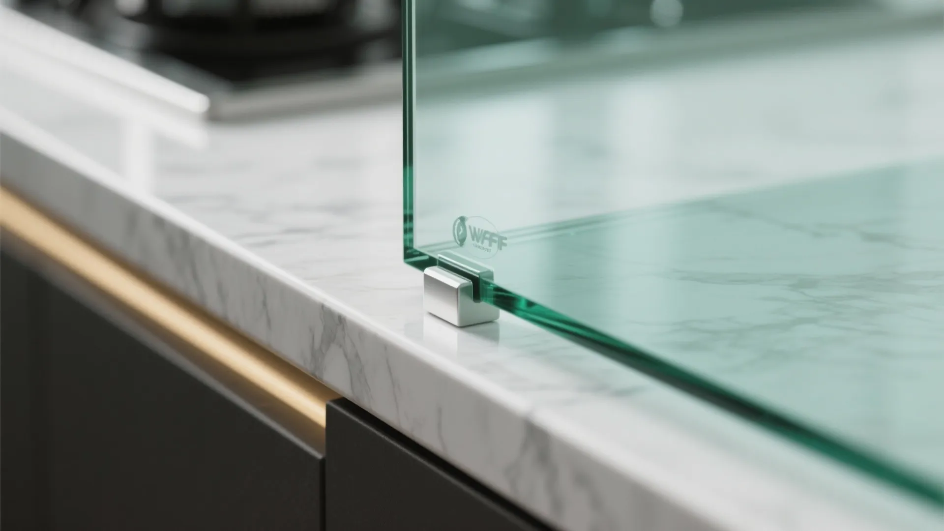 Glass backsplash to brighten and open up