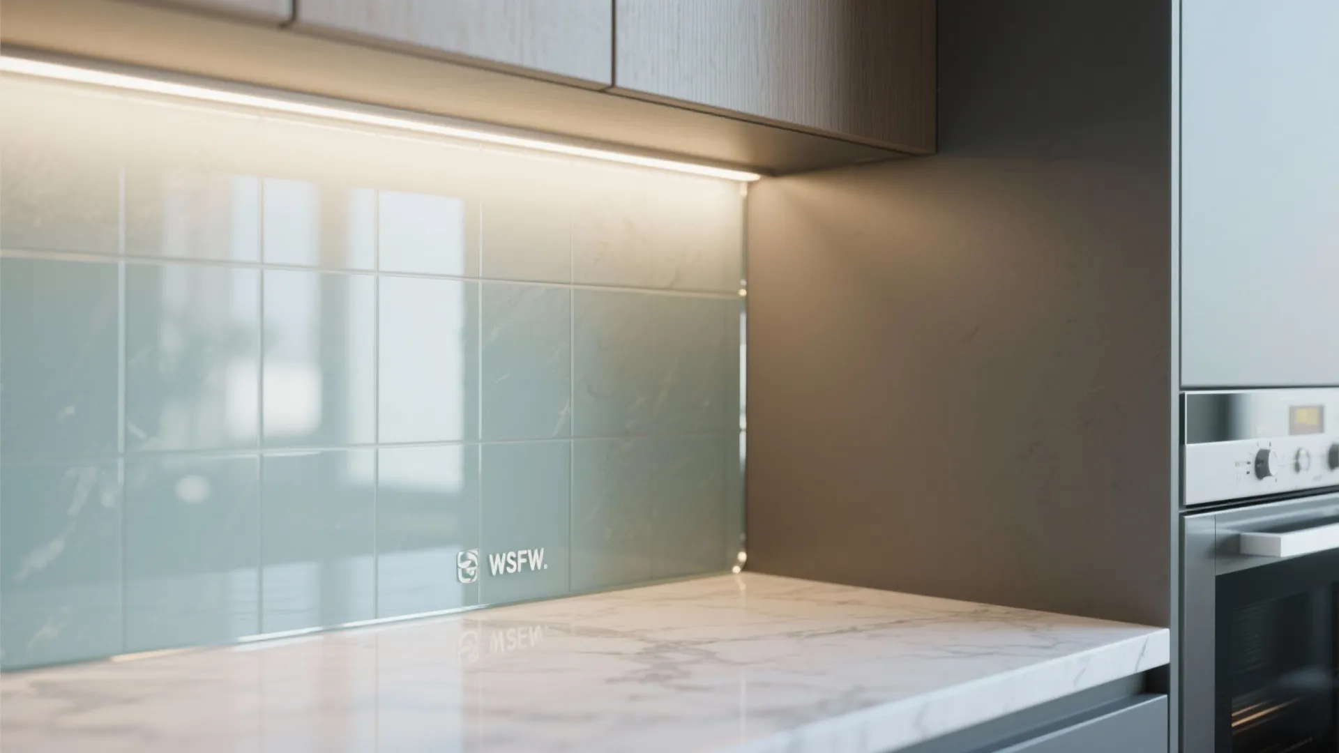 The Airy Effect of a Glass Backsplash