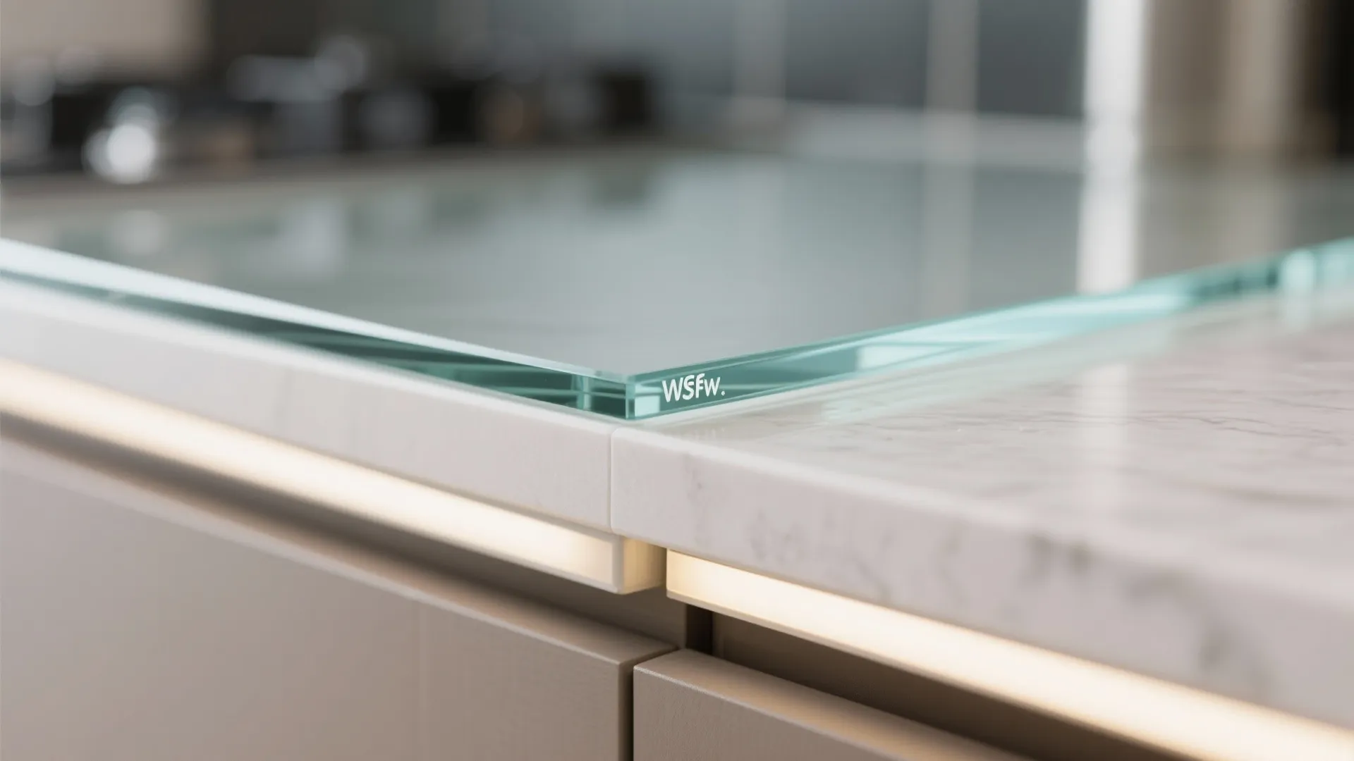 Glass Backsplash for Light and Depth