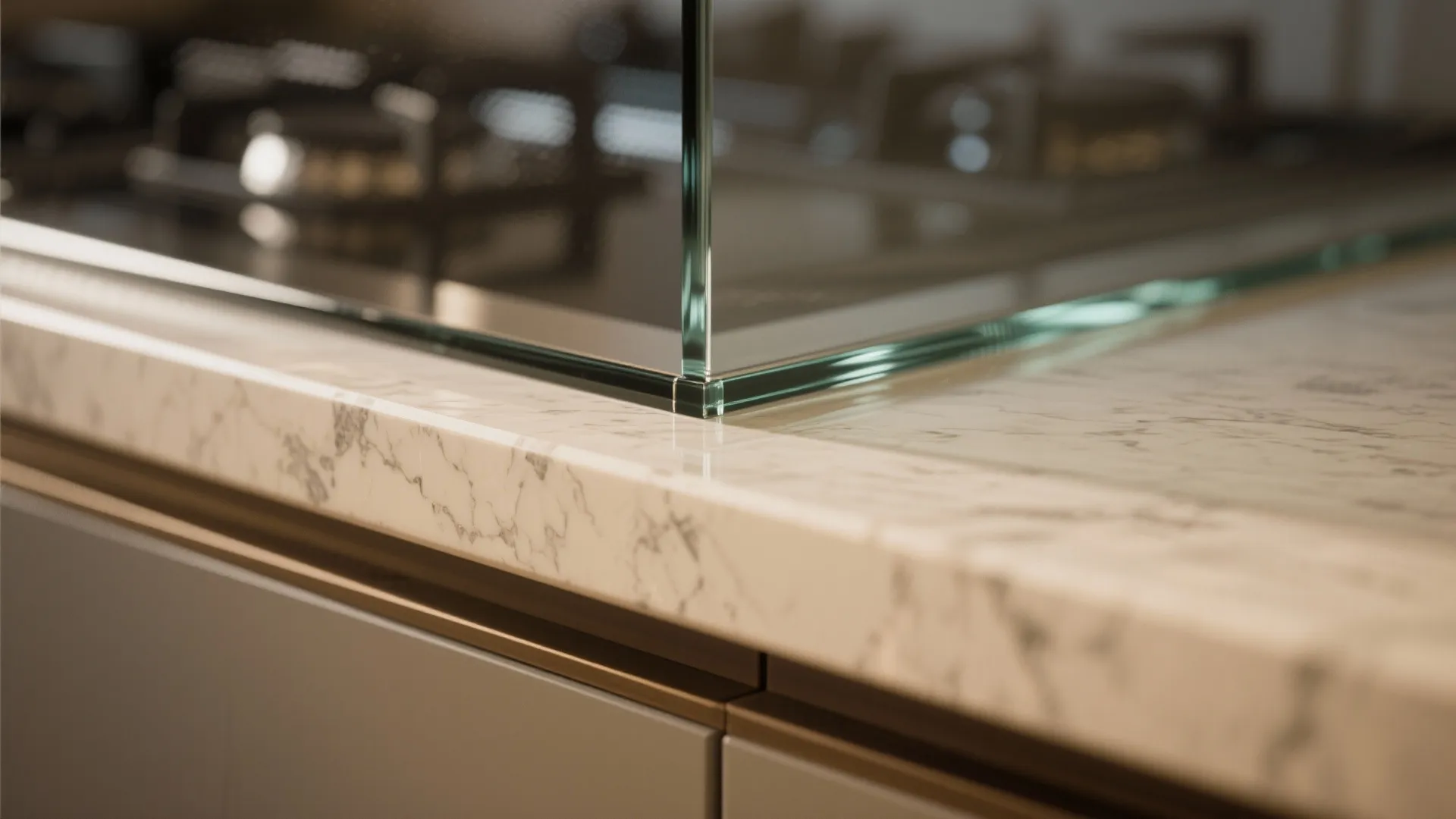 Glass Backsplash for Airy Light