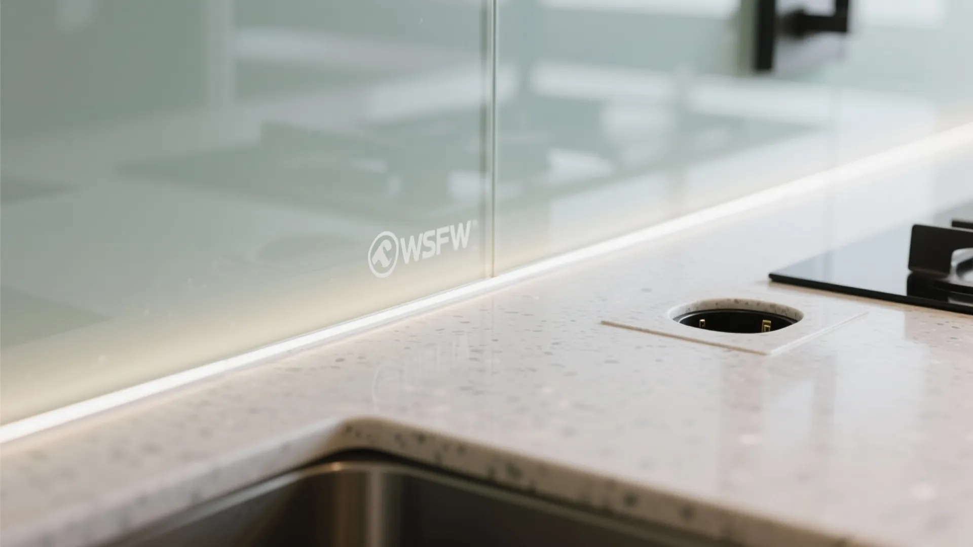 Glass Backsplash for Light and Depth