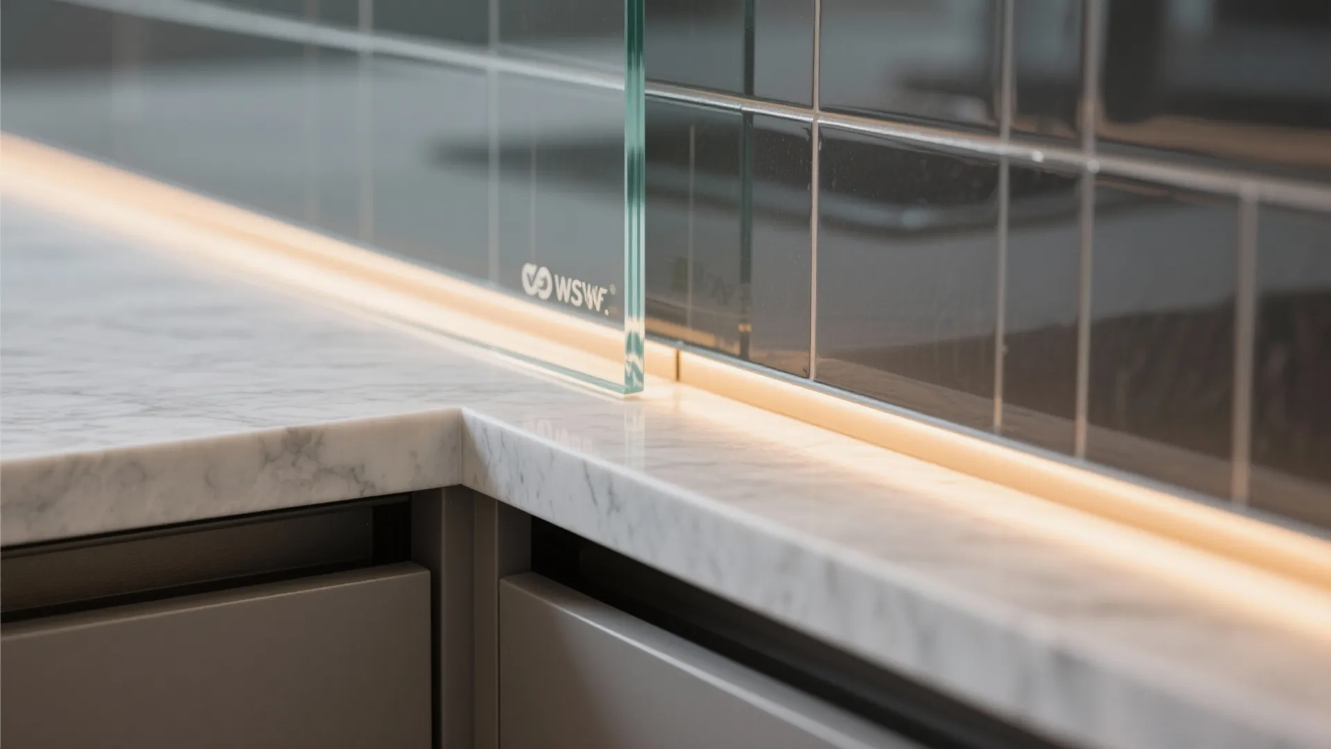 Glass Backsplash for Light and Clarity