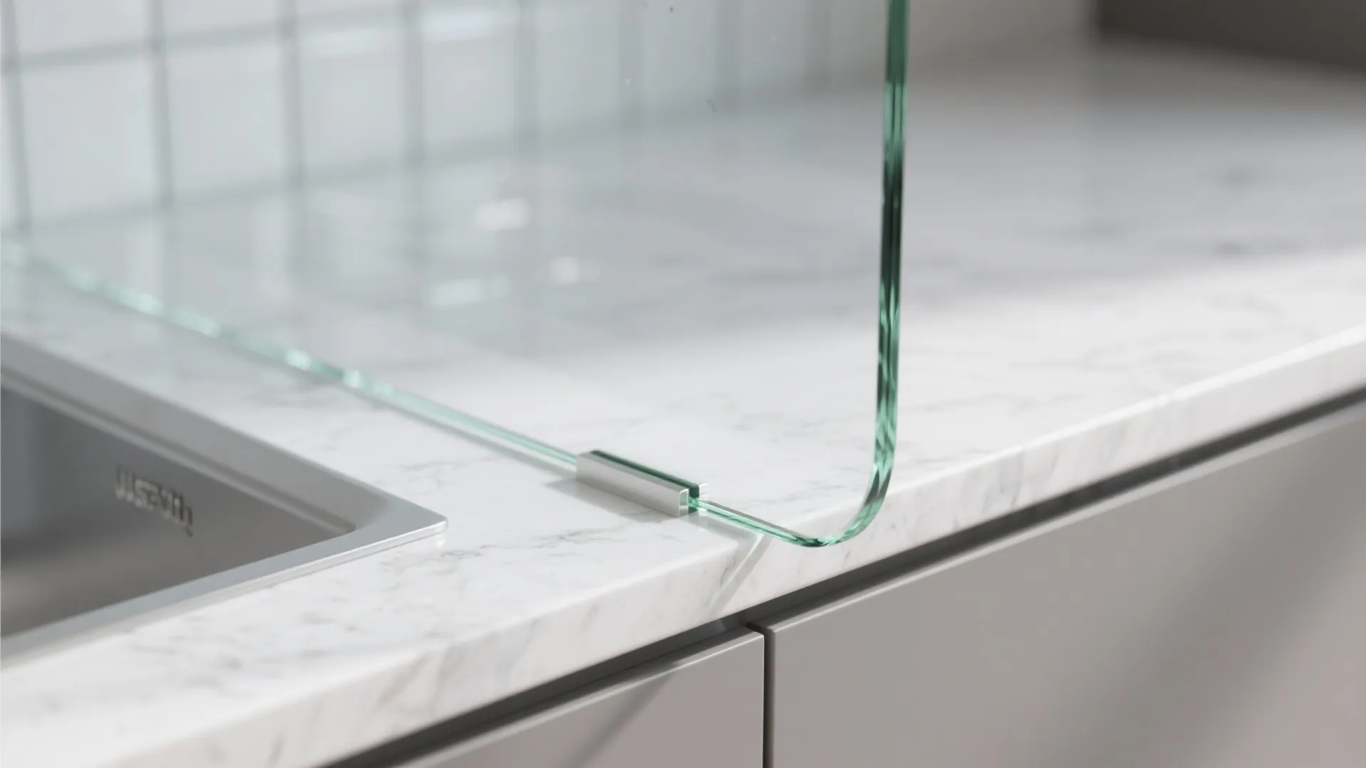 Glass Backsplash for Light and Depth