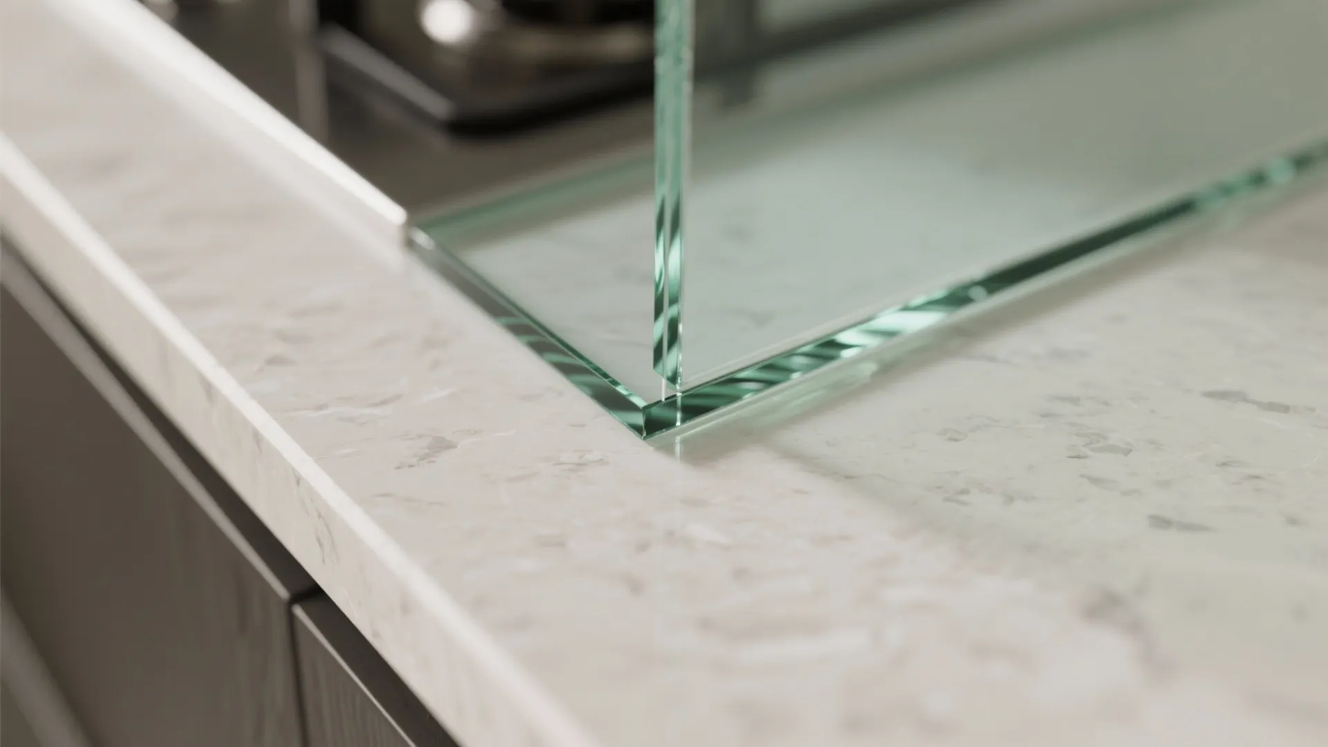 Glass Backsplash for Easy Light Bounce