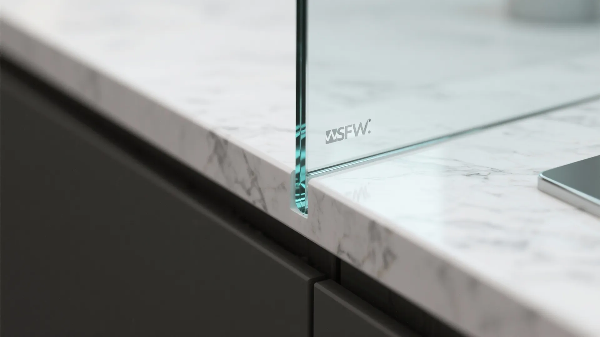 Glass Backsplash for Light and Depth