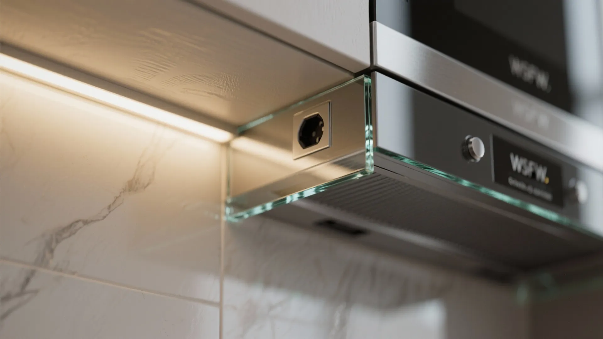 Glass Backsplash for Light and Easy Cleaning