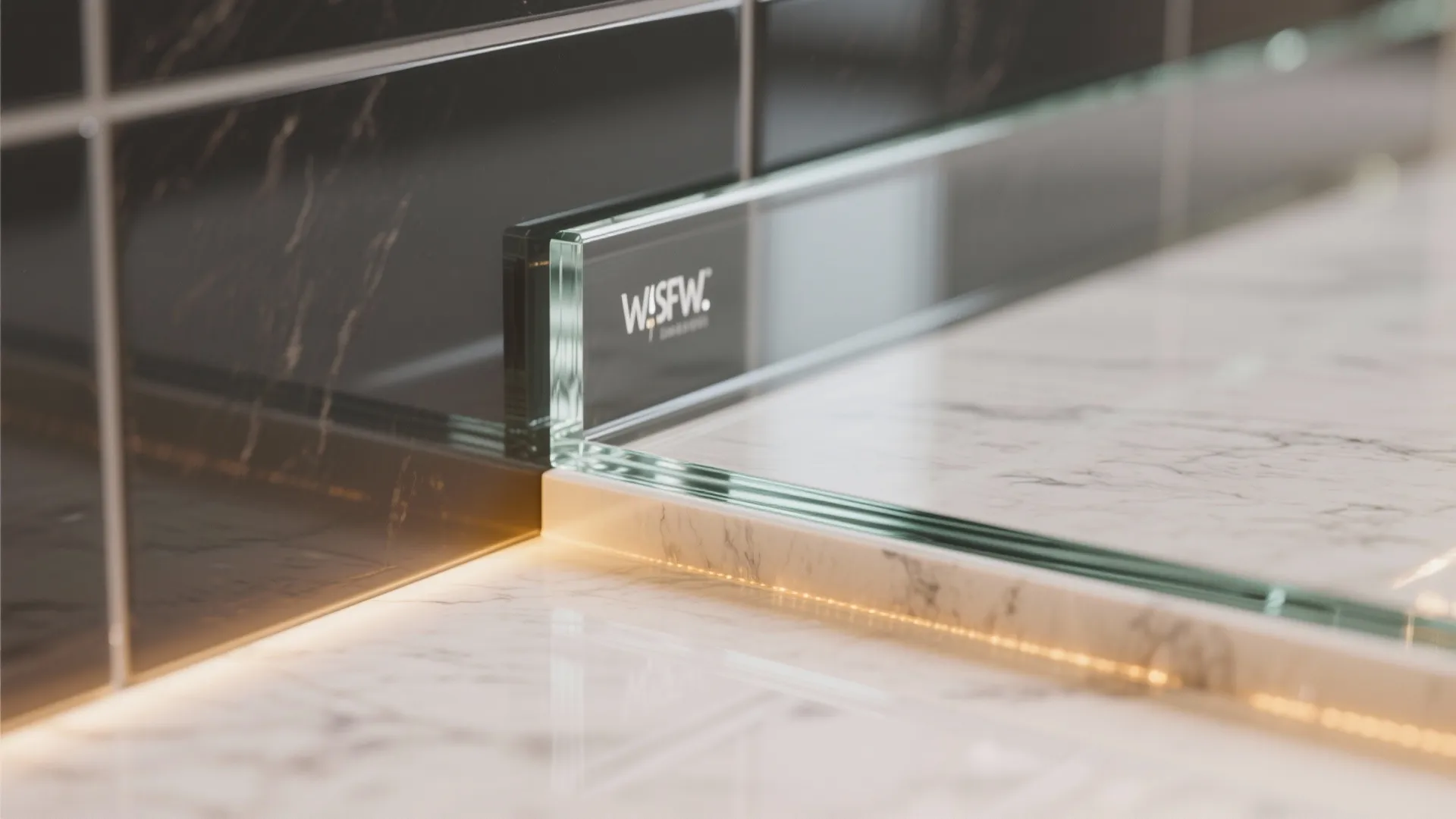 Light-boosting glass backsplash