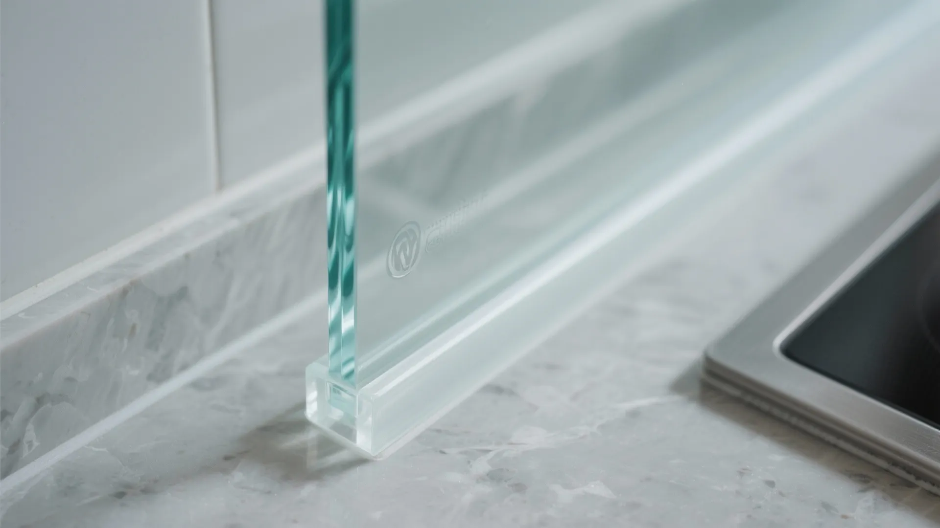 The airy feel of a glass backsplash