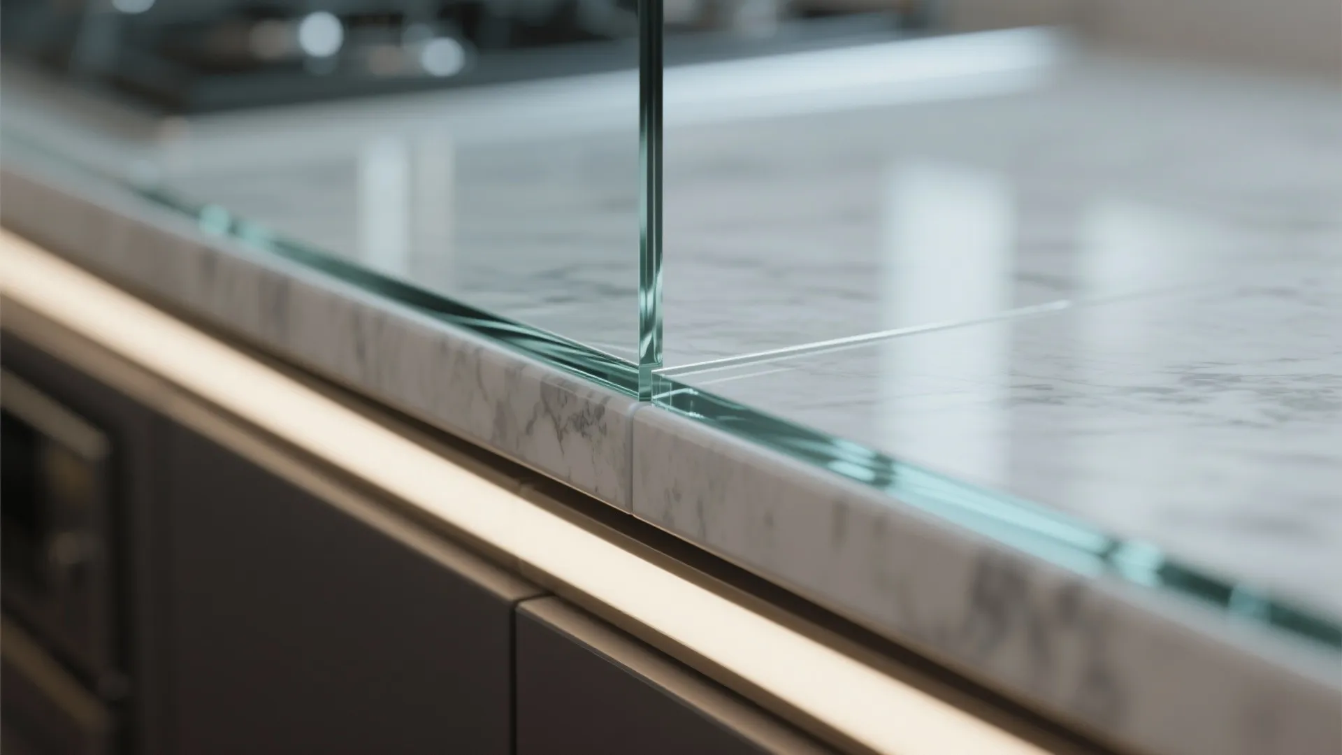 Glass Backsplash for Light and Easy Cleaning