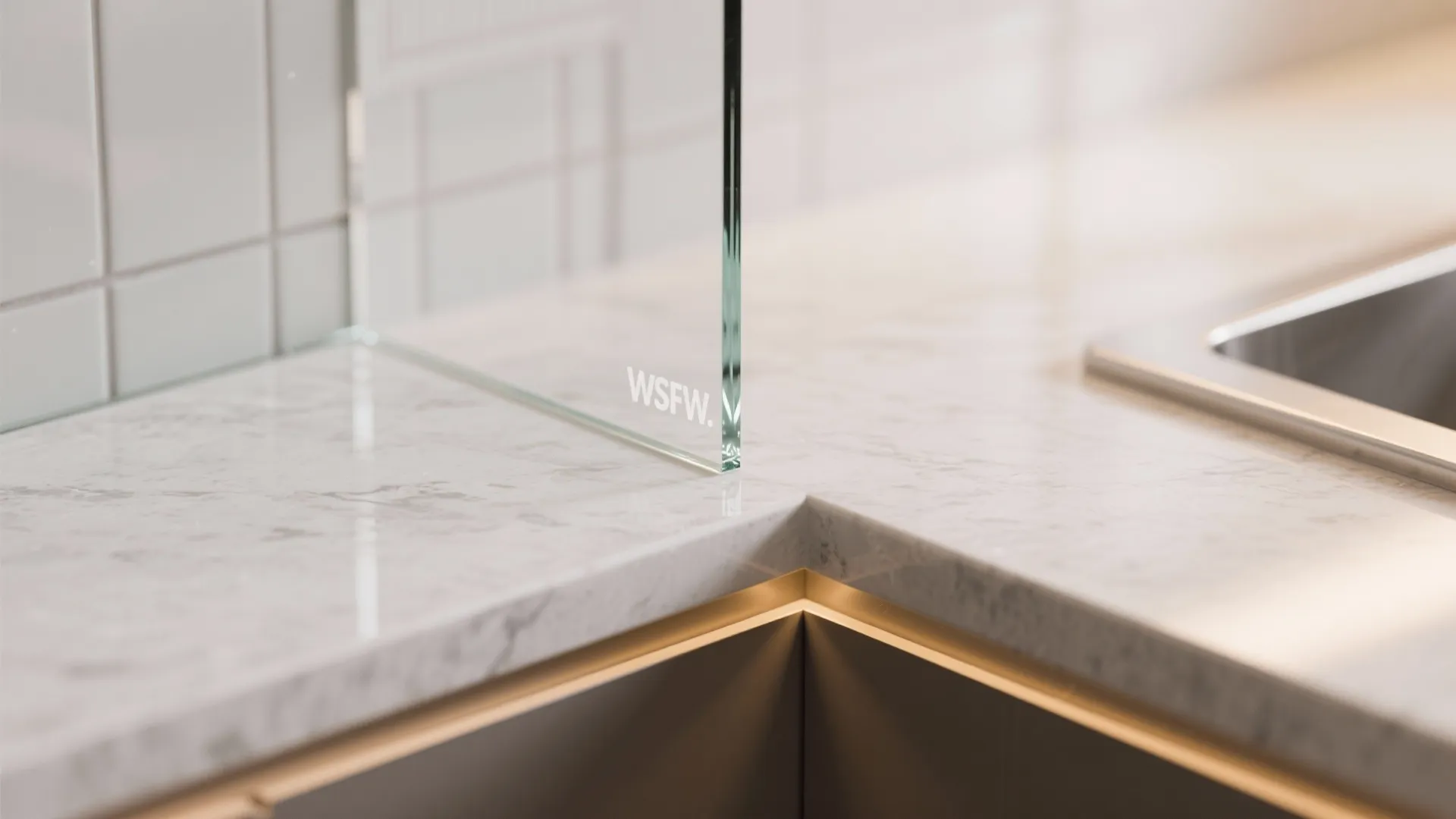 Glass Backsplash for Light and Depth