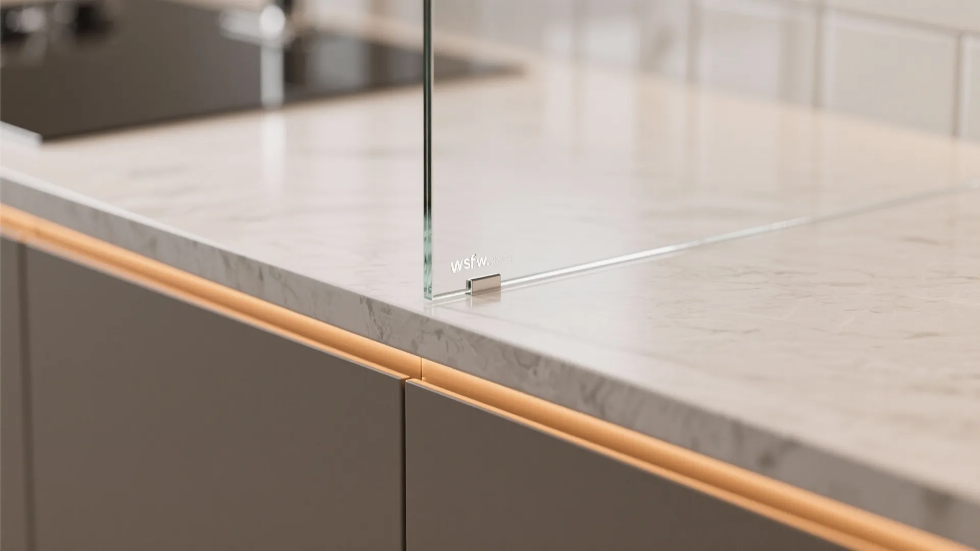 Glass Backsplash For Light And Depth