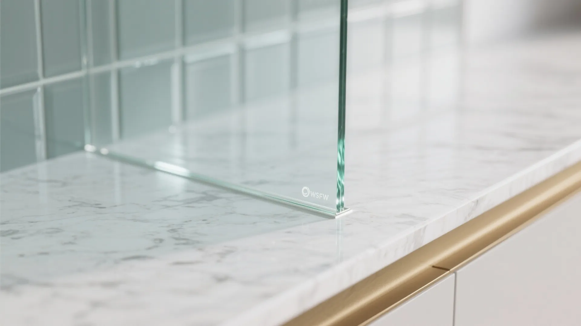 Glass Backsplash for Light and Depth