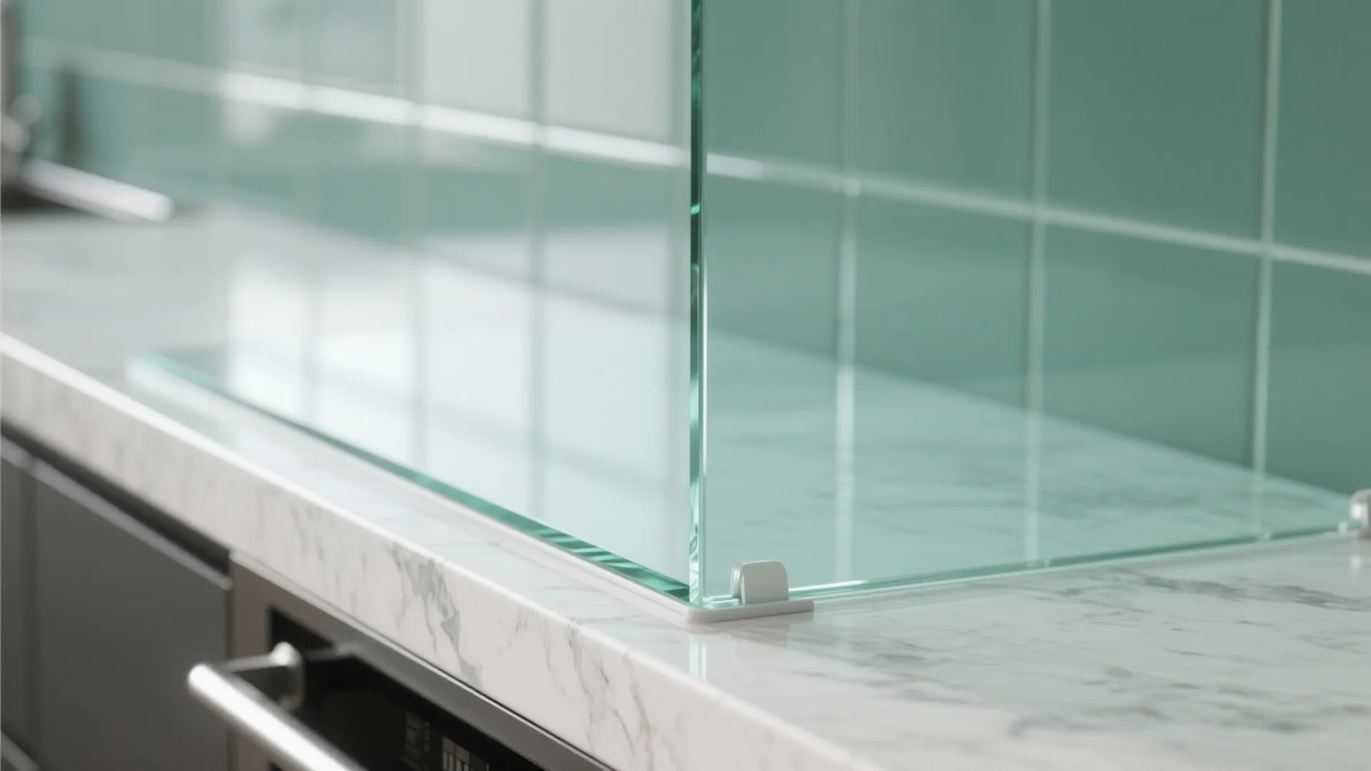 Glass Backsplash for Light and Easy Cleaning