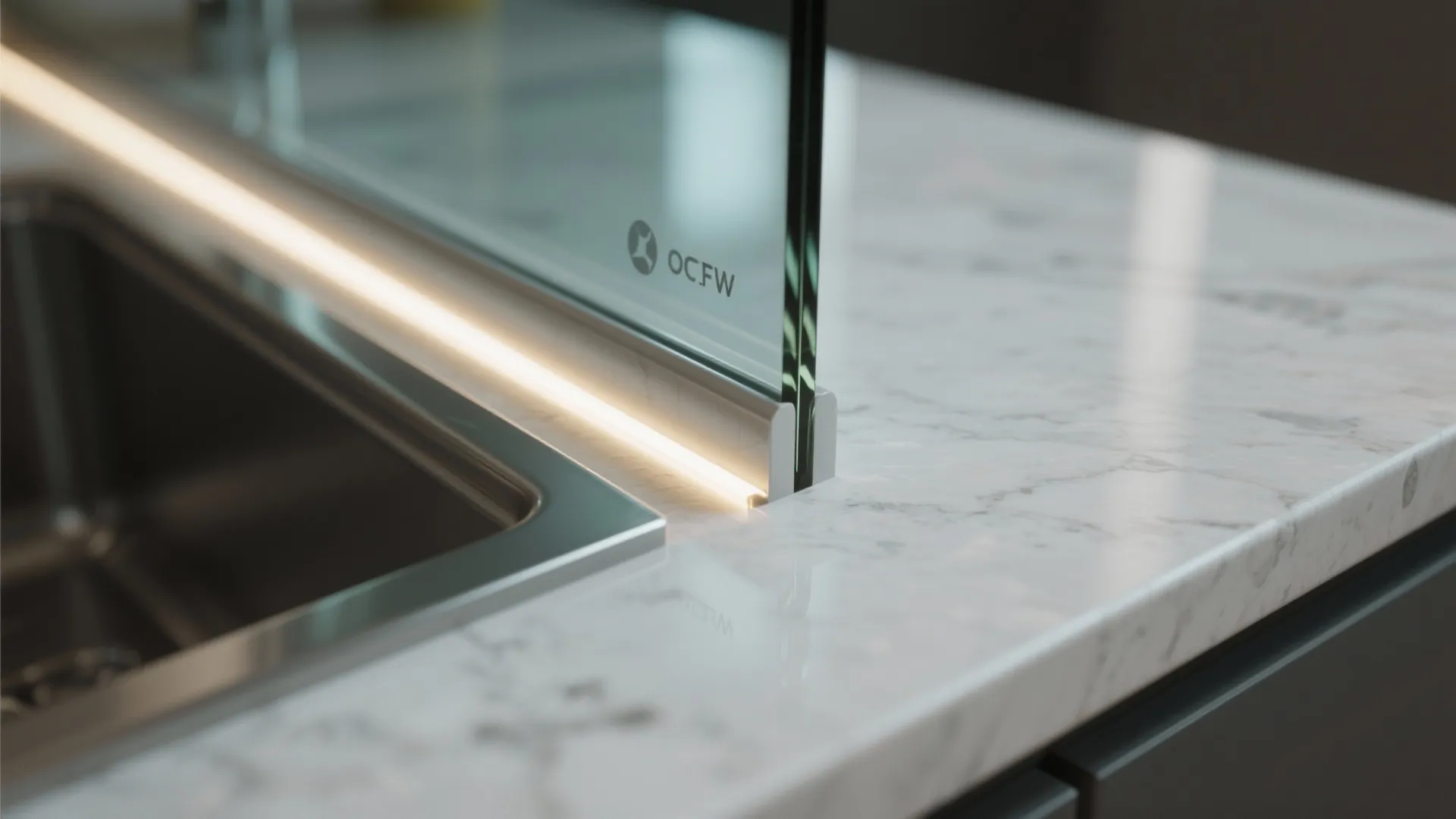 Glass Backsplash for Light and Easy Maintenance