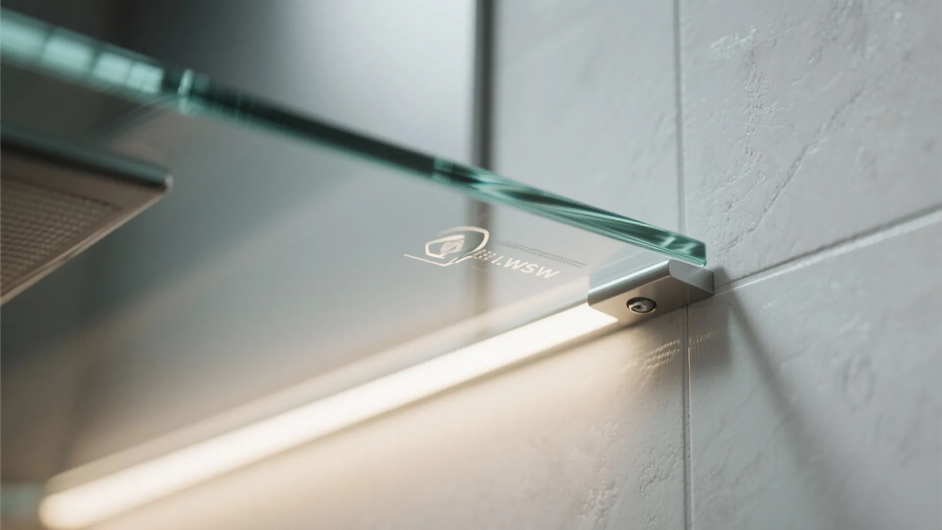 Glass backsplash for borrowed light