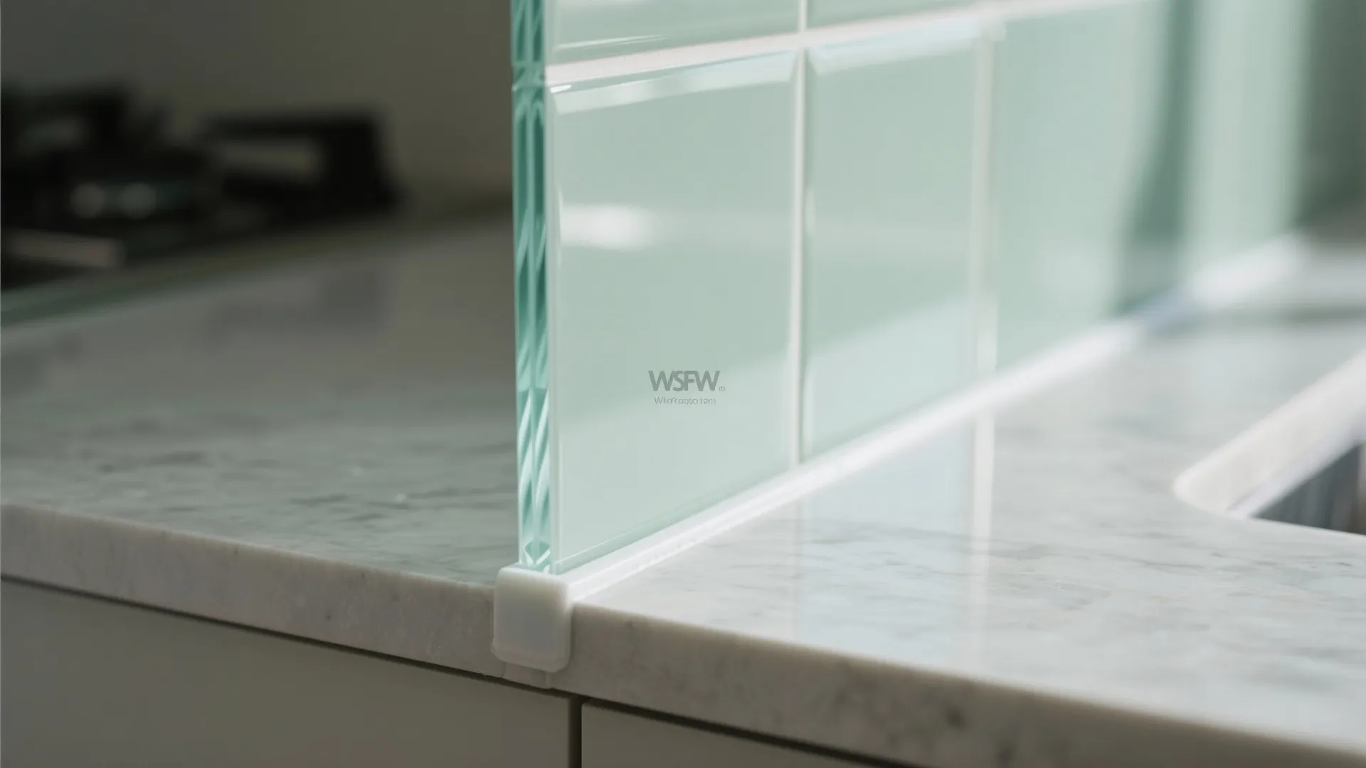 Glass Backsplash for Light and Depth