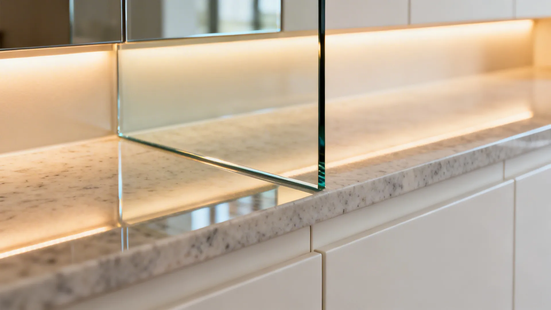 Glass Backsplash for Light and Depth