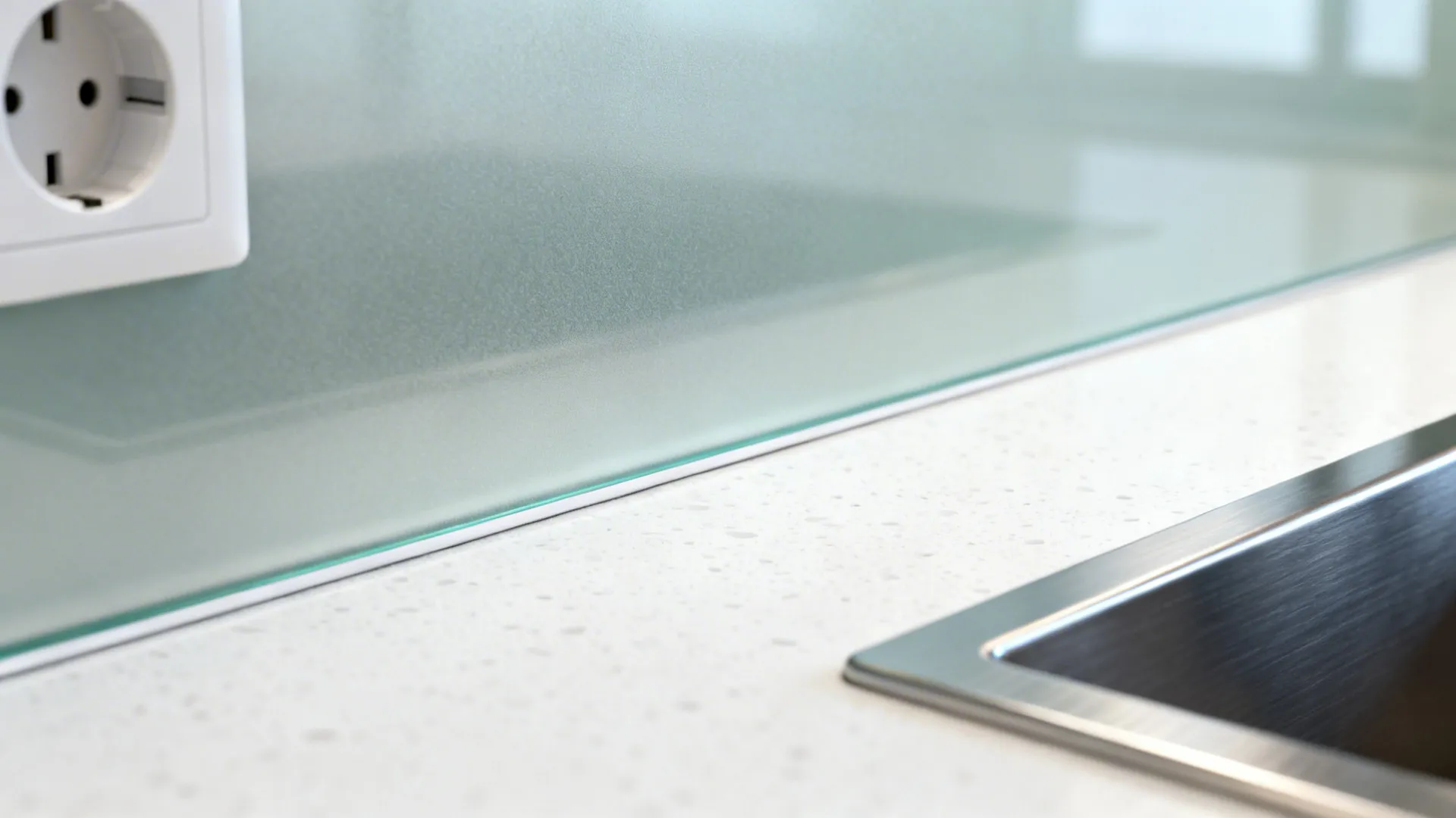 Glass Backsplash for Light and Depth