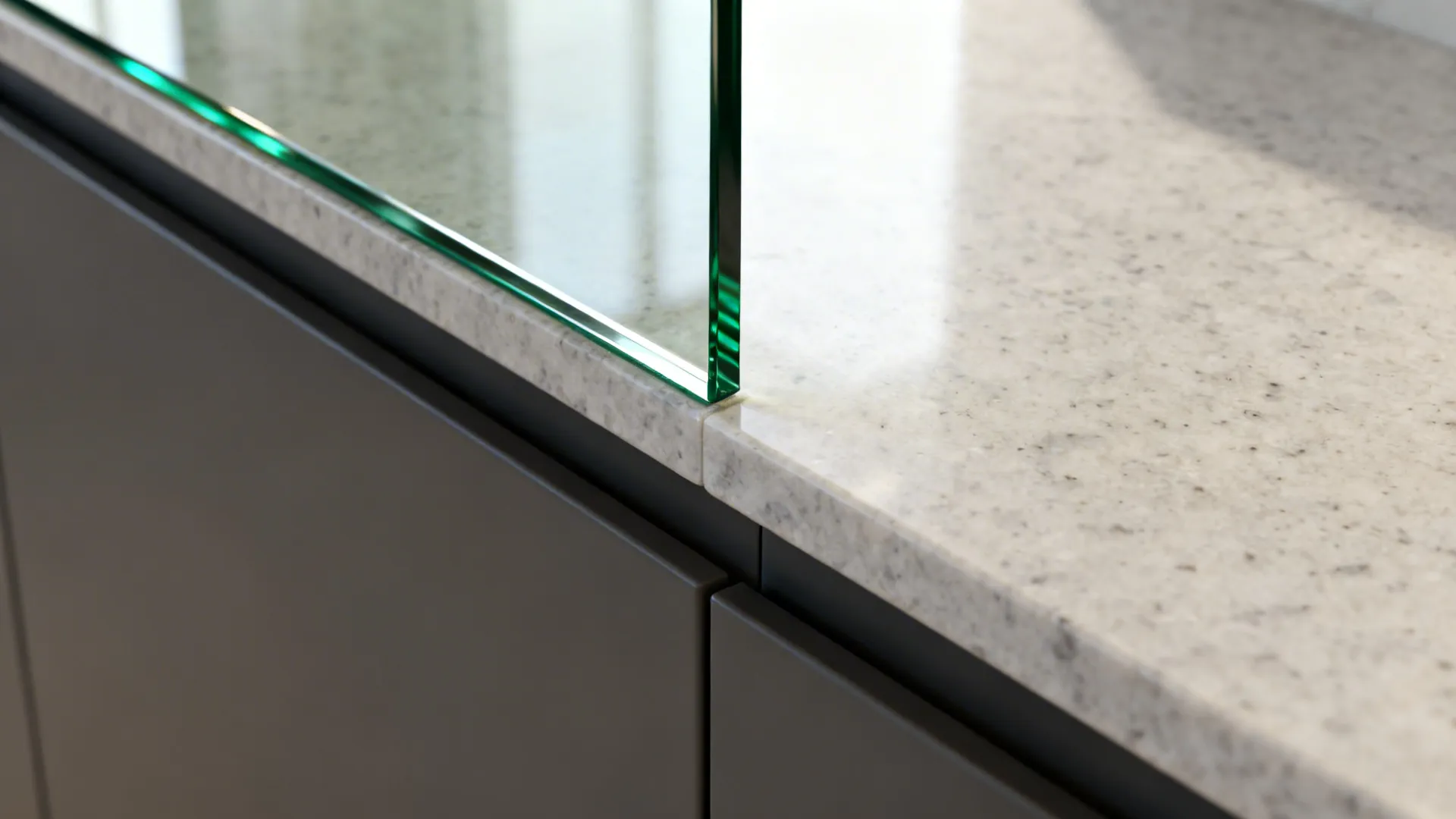 Glass Backsplash for Light and Depth