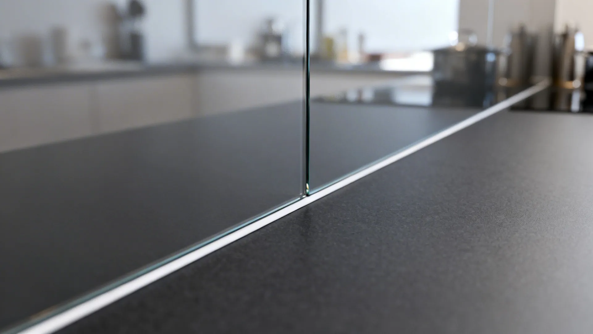 2) Glass Backsplash for Light Bounce