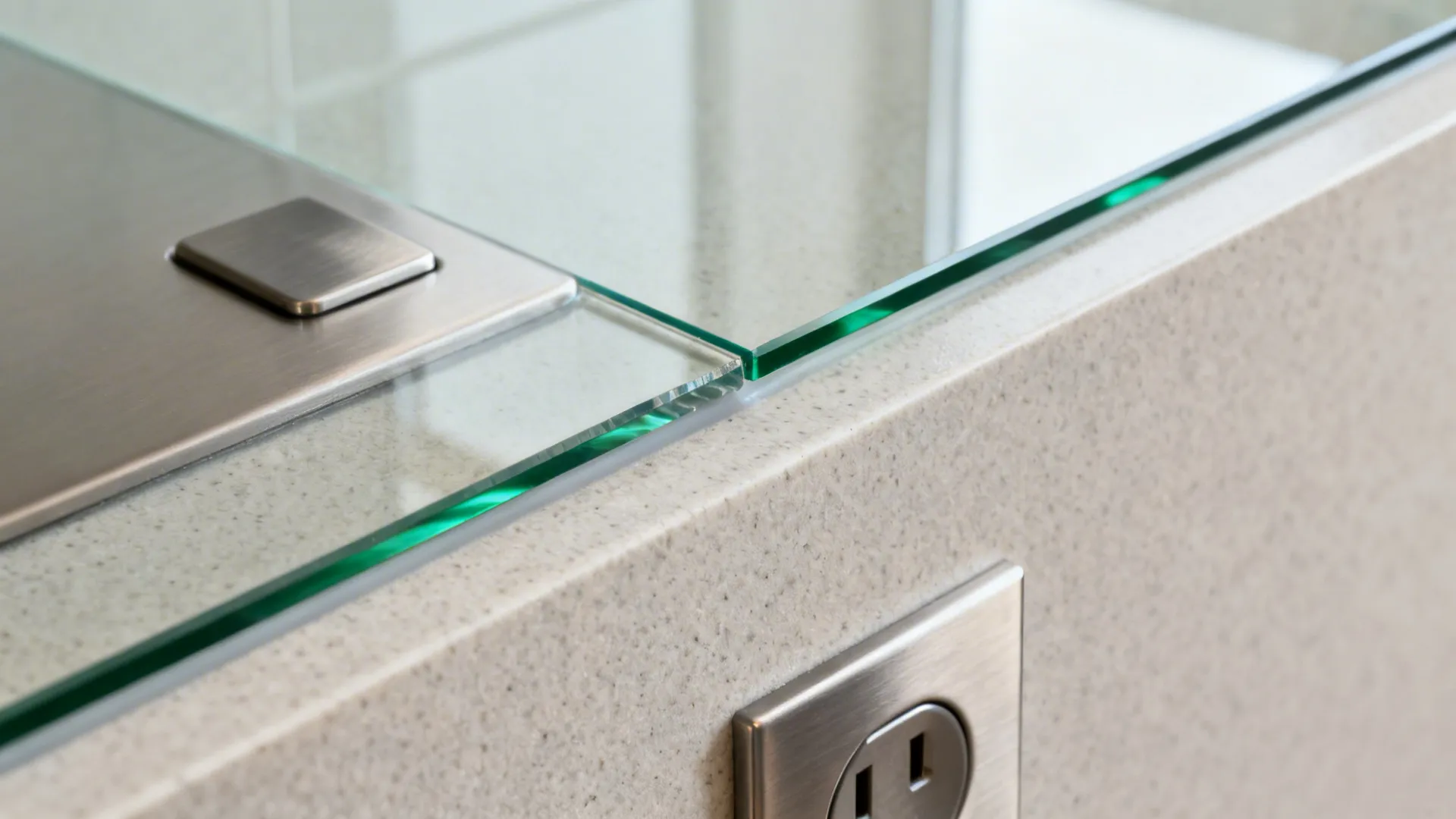 Glass backsplashes for light and depth