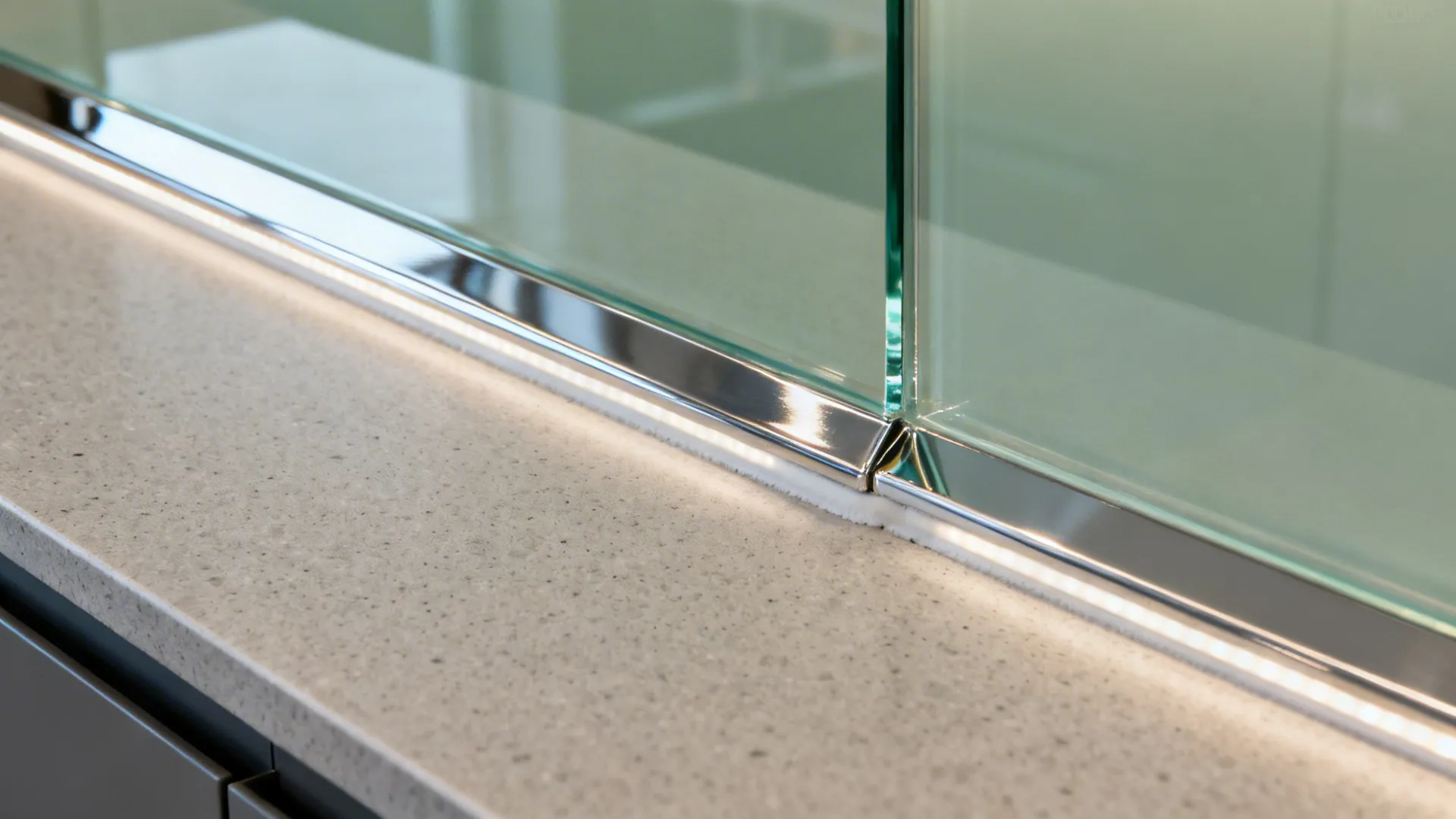 Glass Backsplash for Light and Depth