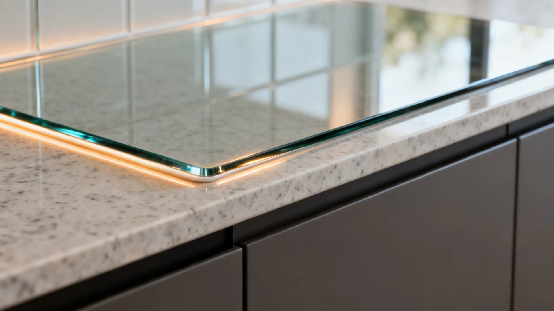 A Glass Backsplash for Light and Depth