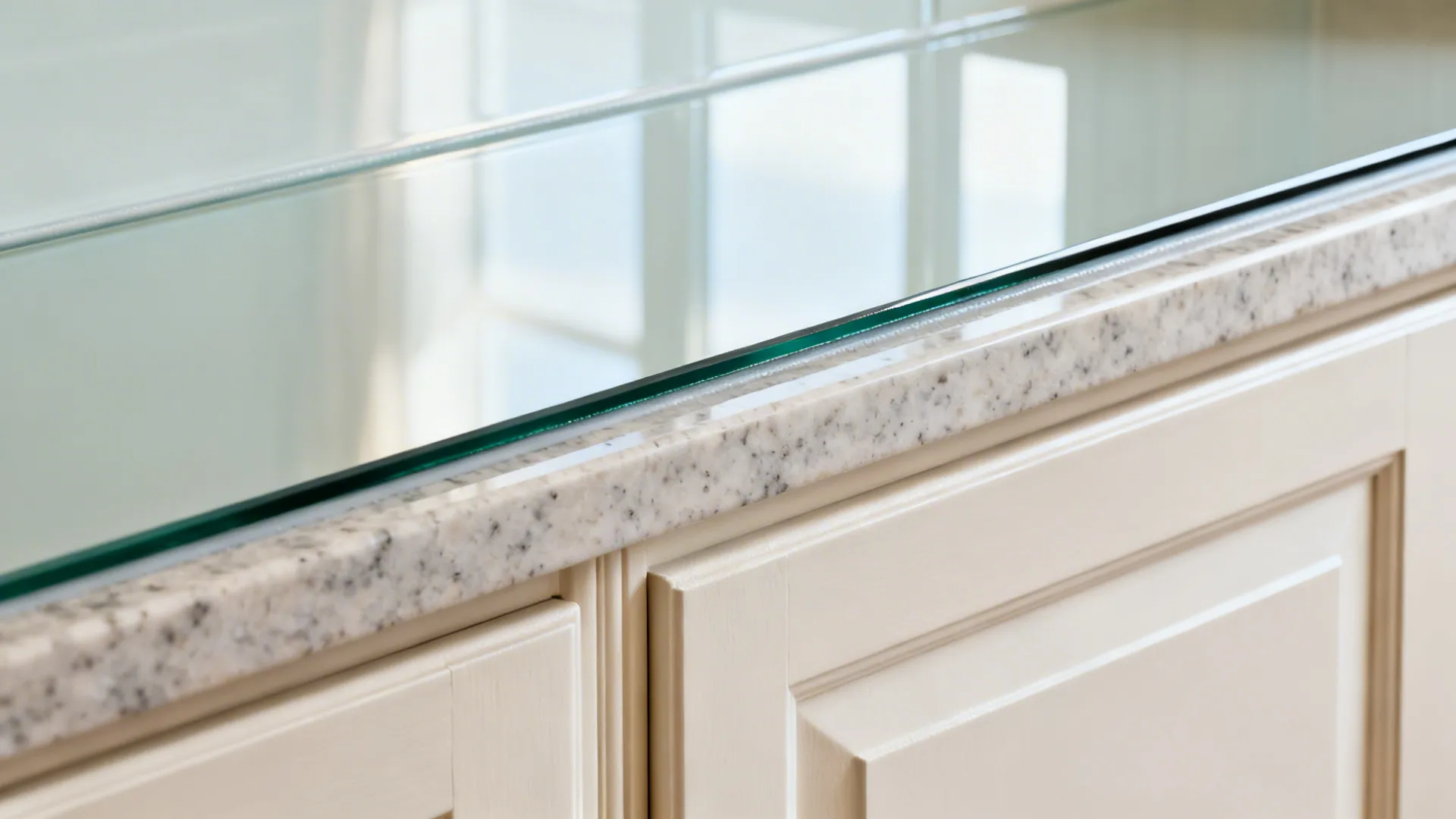 Glass Backsplash for a Brighter Galley