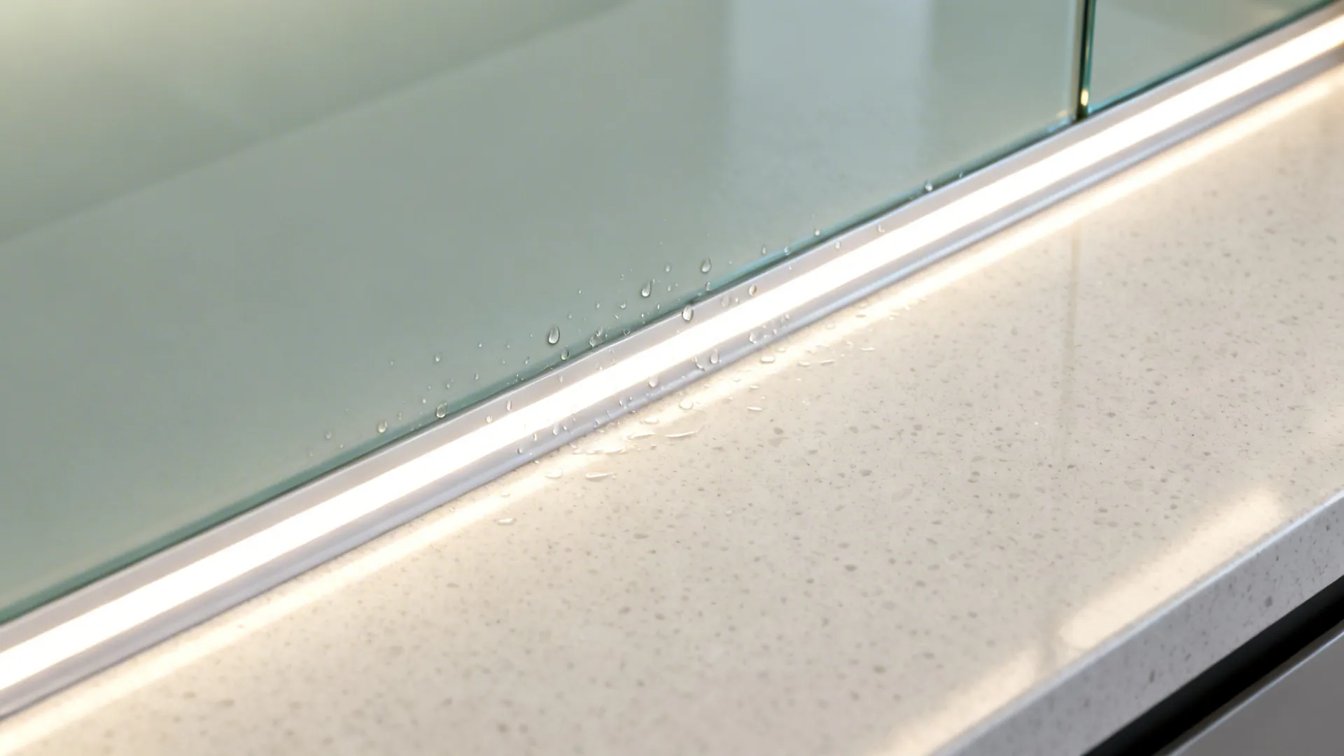 Glass Backsplash for Light and Depth