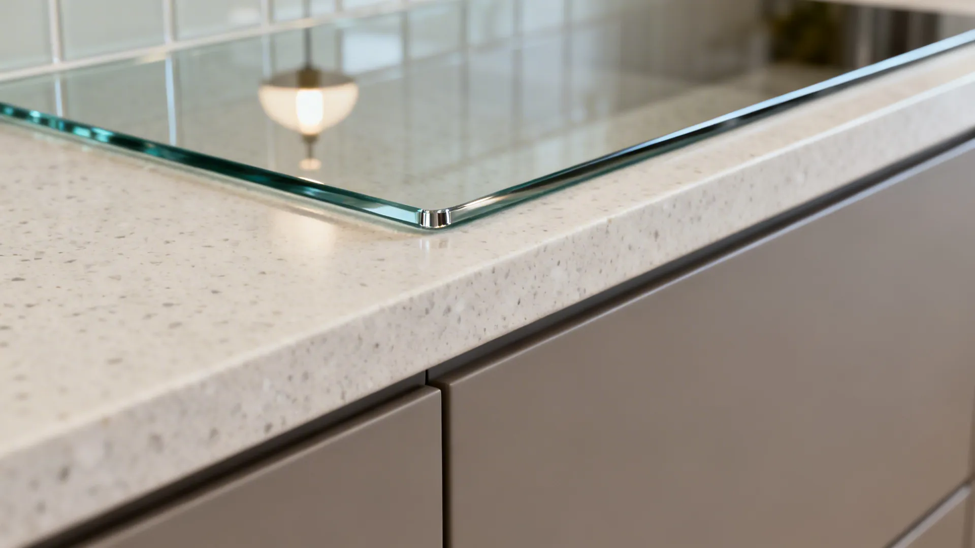 Glass Backsplash for Light and Depth