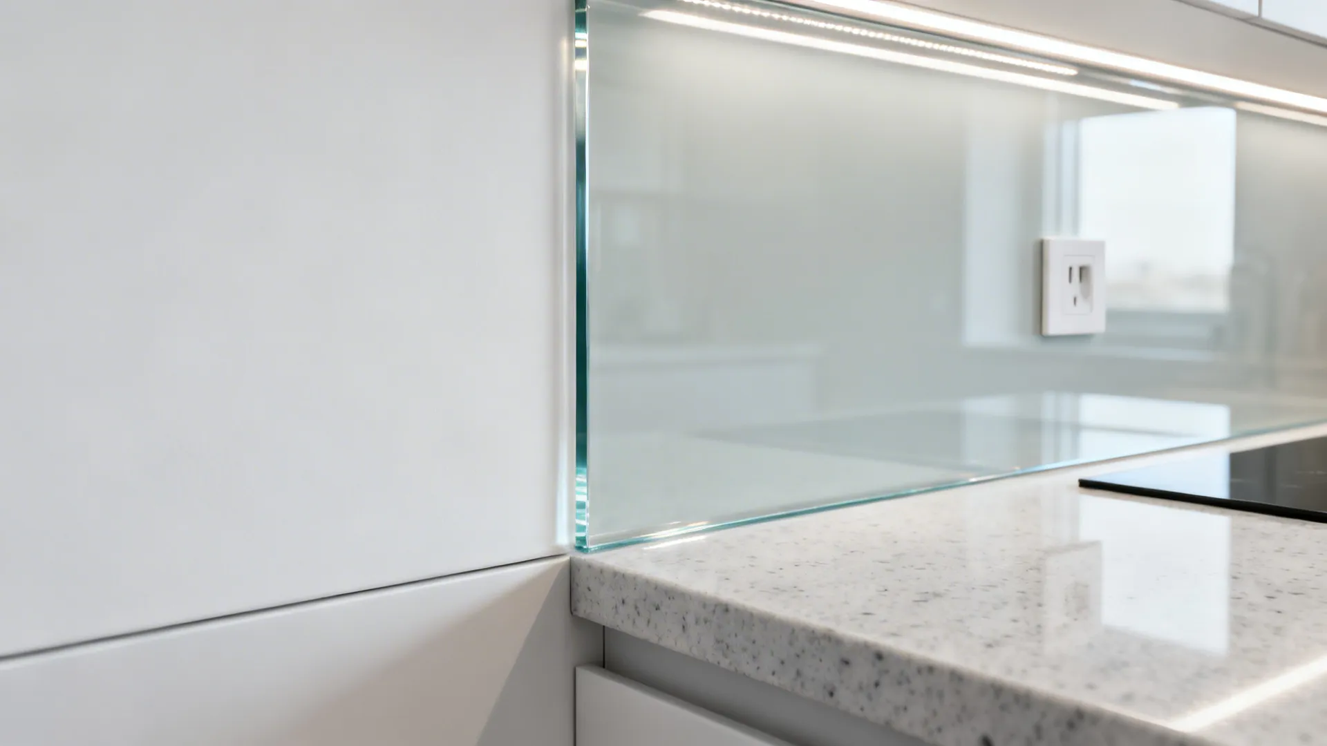 Glass Backsplash for Light and Depth