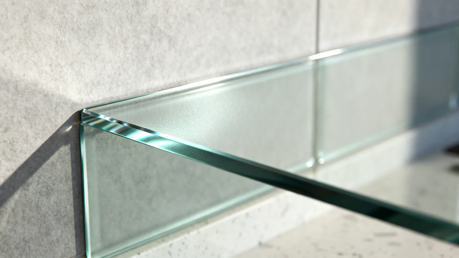 Glass Backsplash for Depth and Light