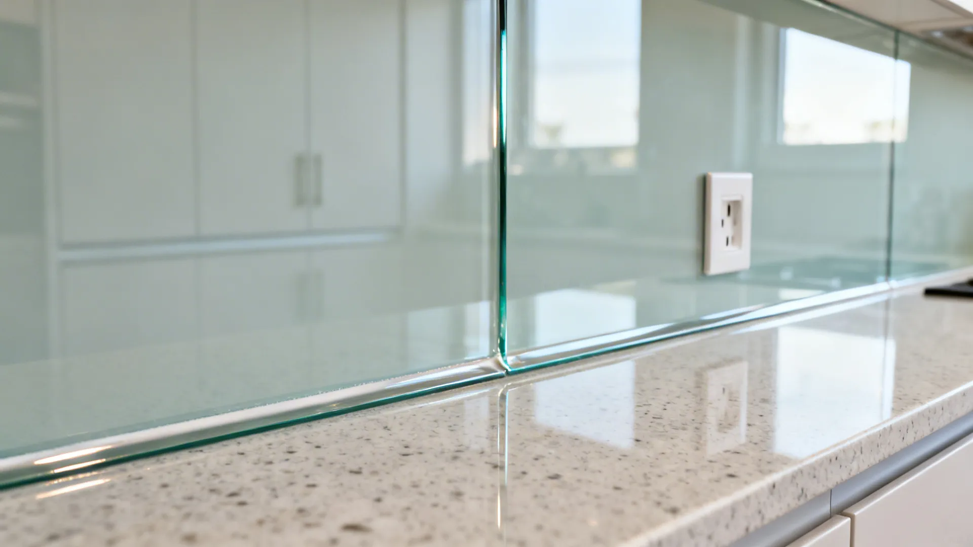 Glass Backsplash for Light and Depth