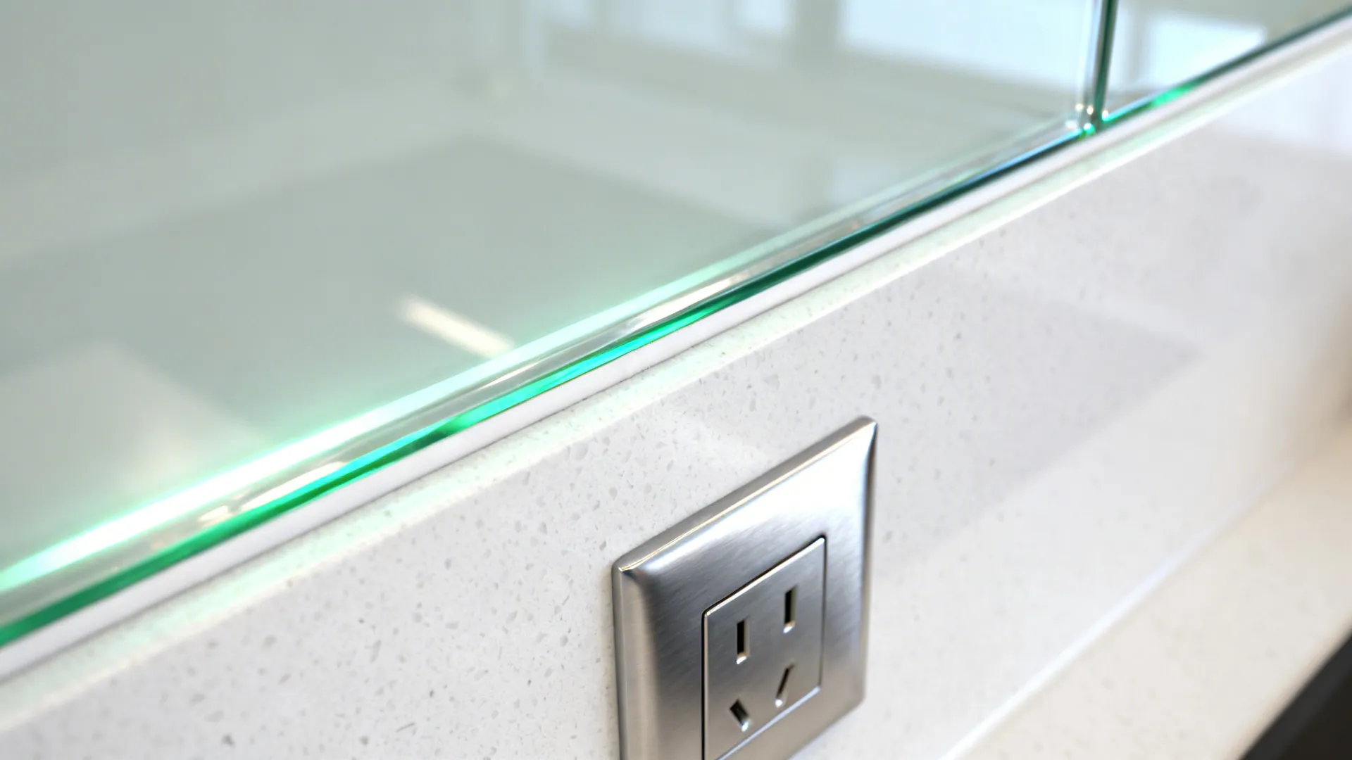 Glass Backsplash for Light and Depth