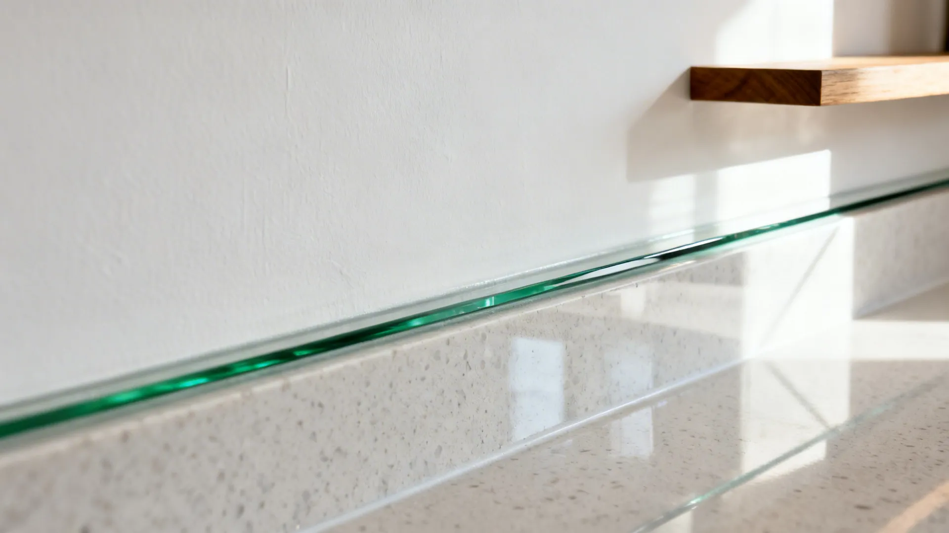 Glass Backsplash for Light and Depth