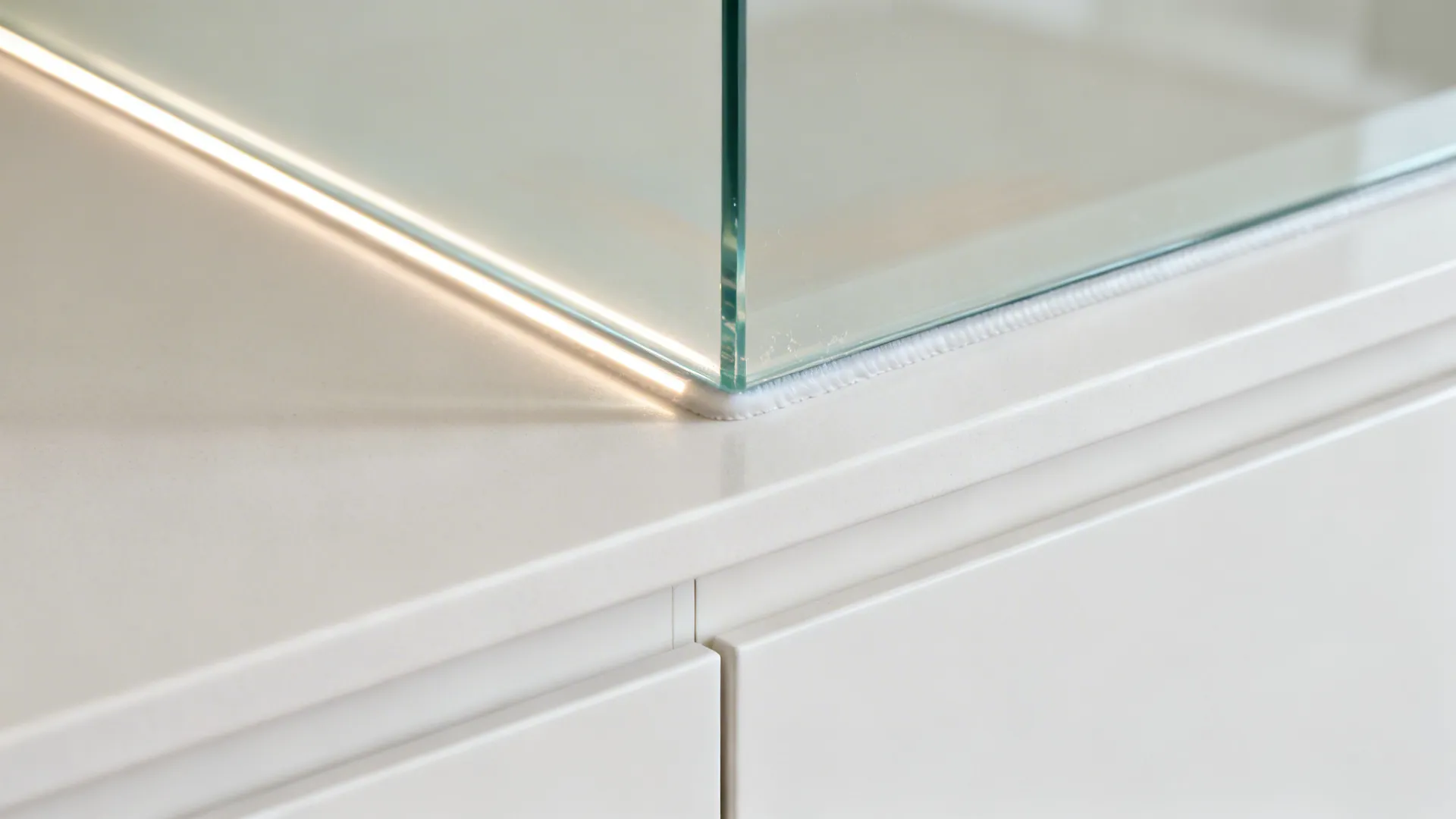 Glass Backsplash for Light and Depth