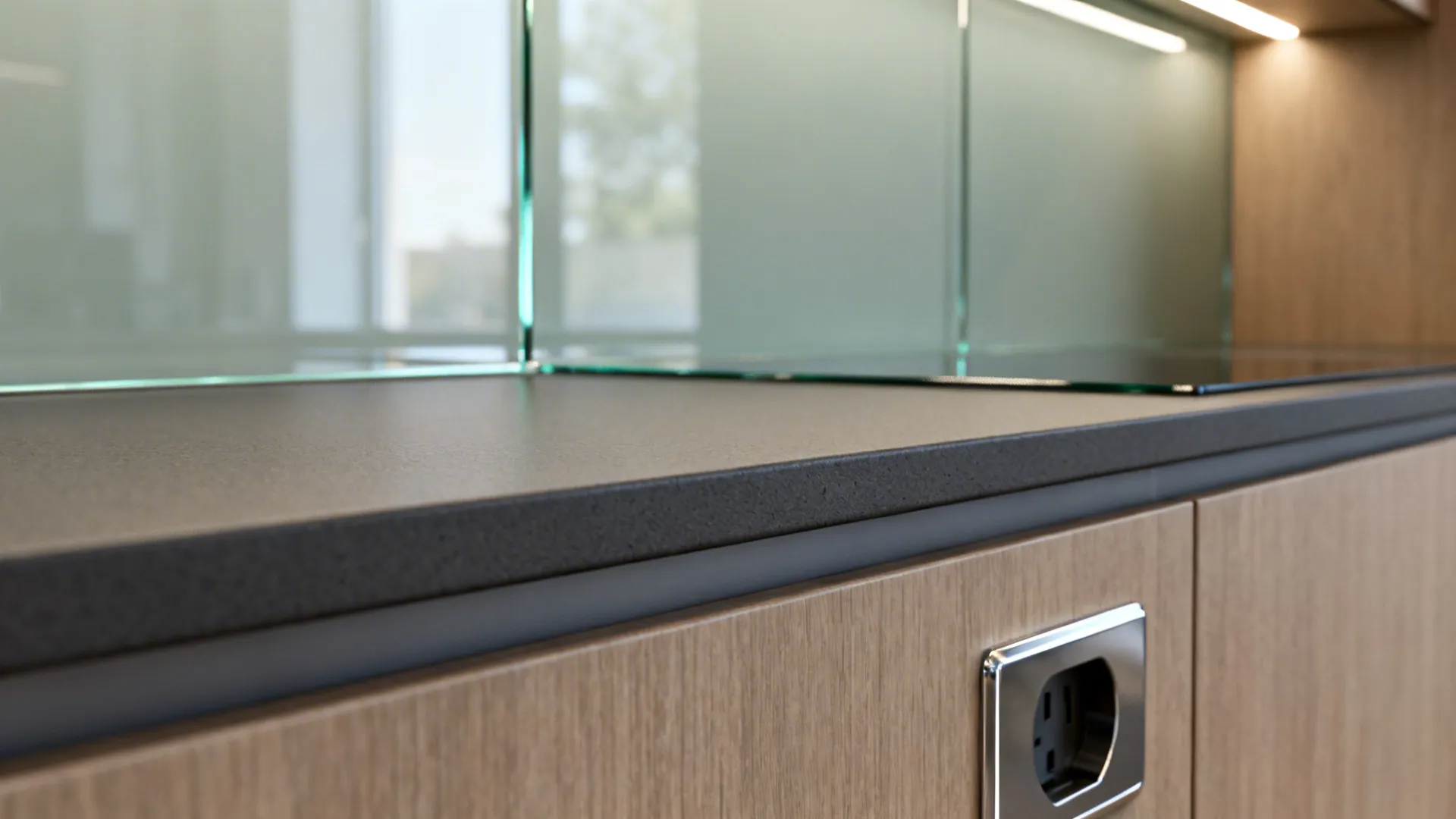 Glass backsplashes for light and depth