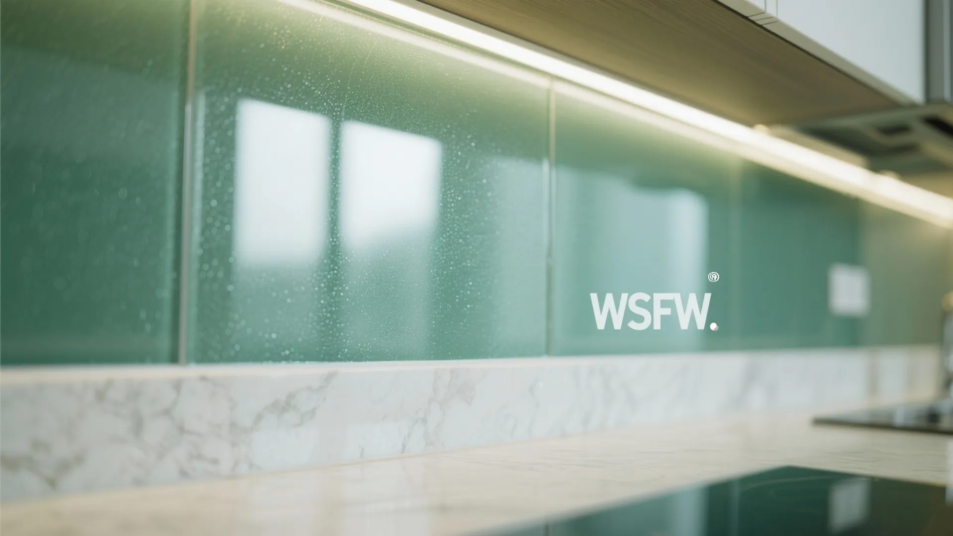 Glass Backsplash for Light and Cleanup