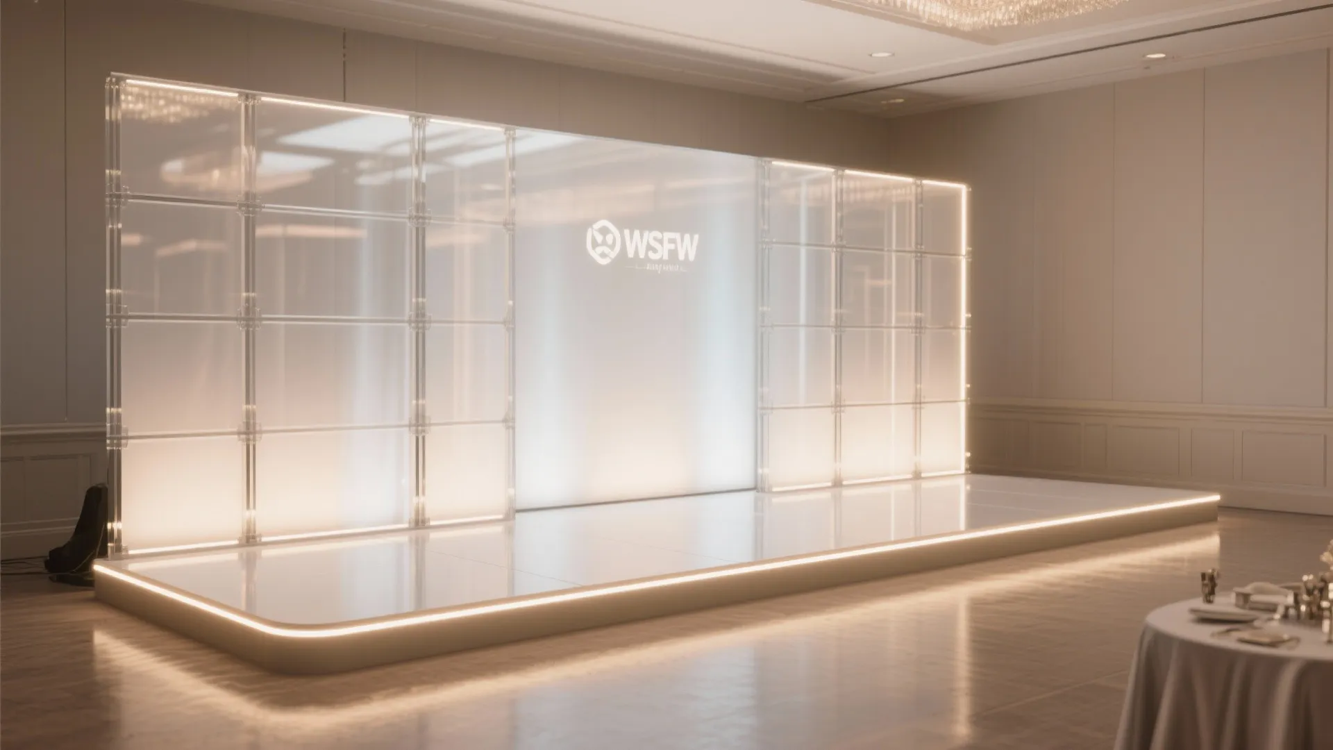 Glass-effect backdrops for airy depth