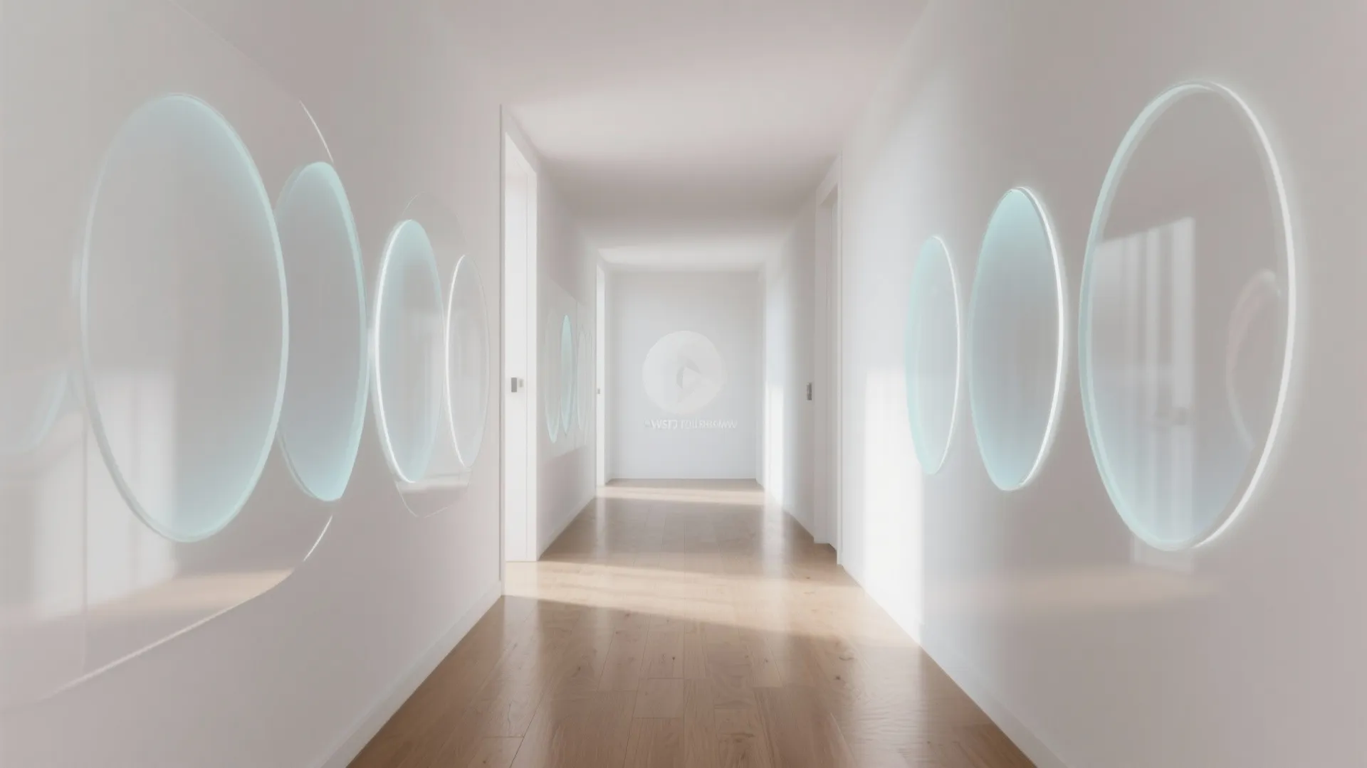 2) Glass-Effect Decals for Light and Depth in Hallways